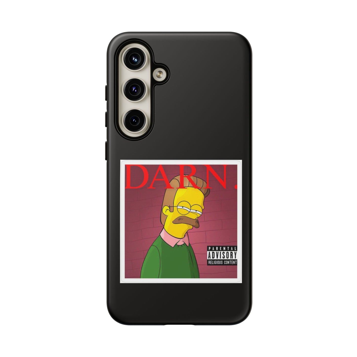 Kendrick Lamar X Simpsons "DARN" Ned Flanders Tough Phone Case – Funny Rap Mashup Cover for iPhone, Samsung, & More