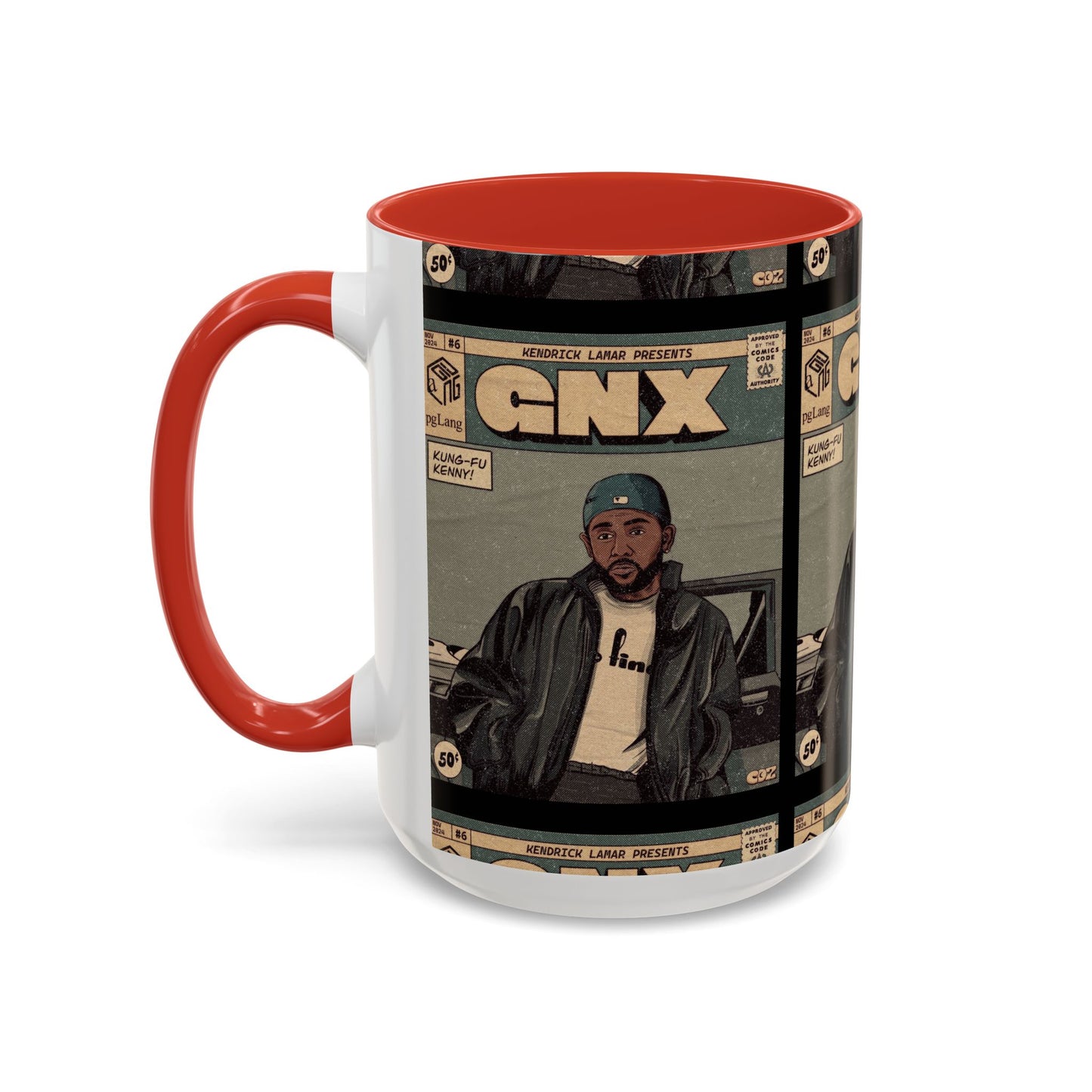 Kendrick Lamar "GNX" Comic Cover Mug – Hip-Hop Art Coffee Cup, Gift for Music Fans