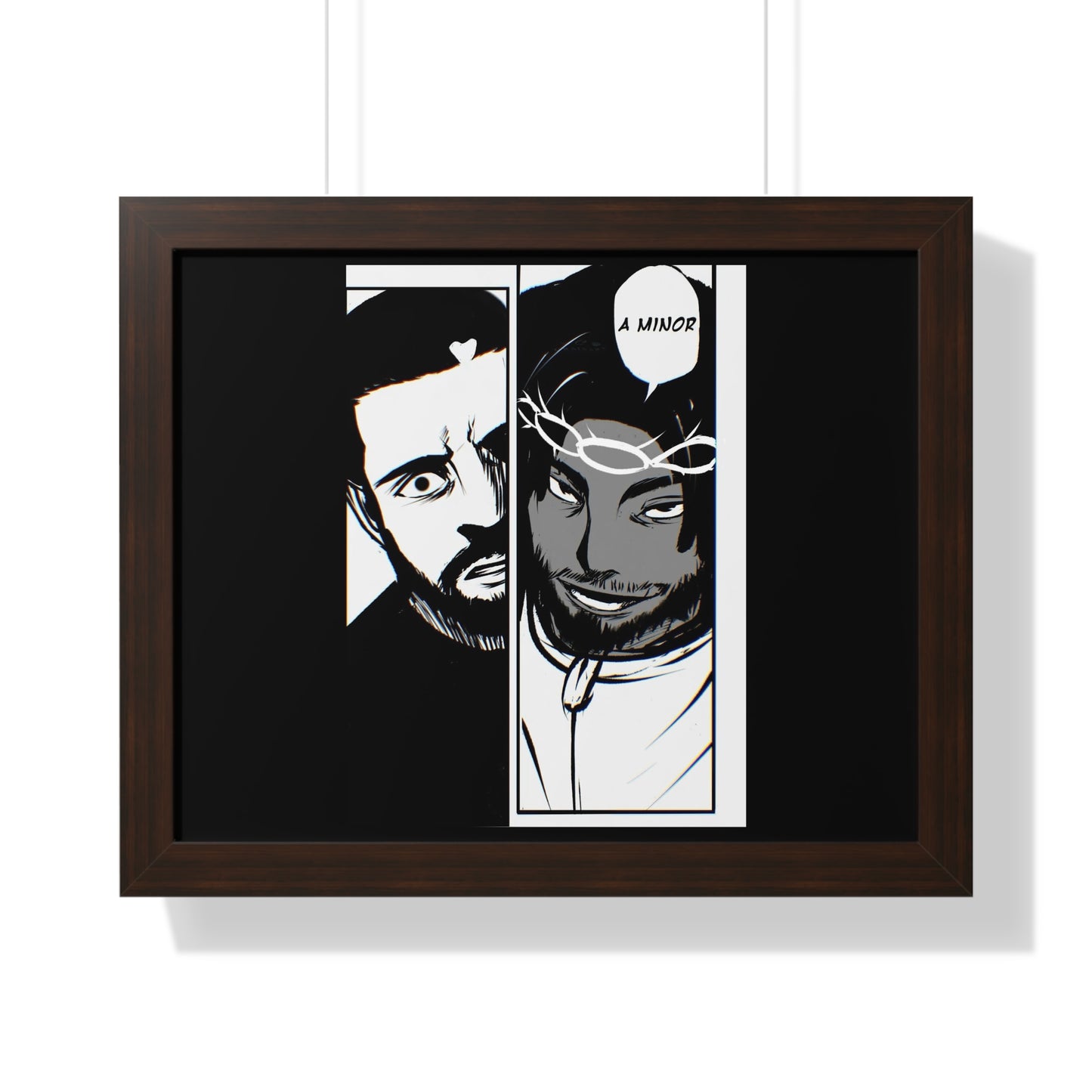 Kendrick Lamar Drake Anime Battle - Framed Comic Art Poster