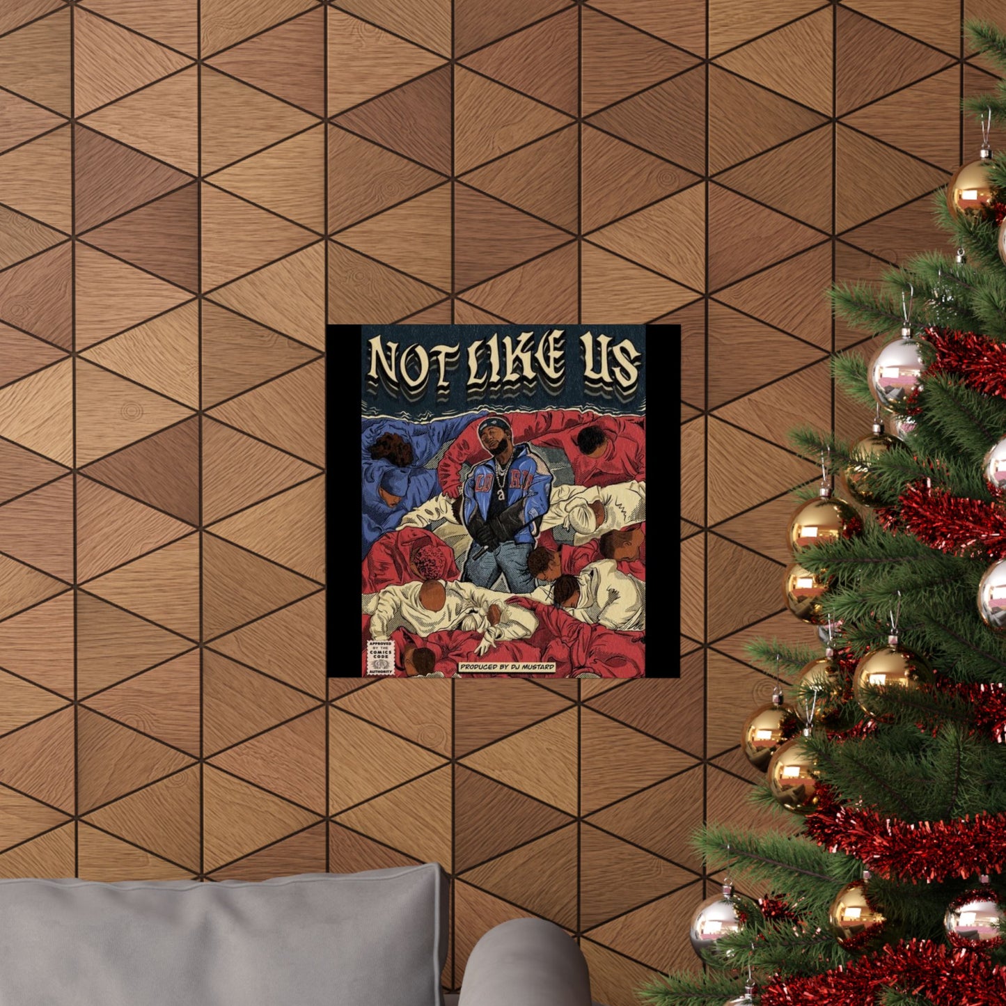 Kendrick Lamar "Not Like Us" Comic Book Cover - Matte Poster – Hip Hop Wall Art, Music Legend Print, Matte Finish Poster for Home & Office Decor