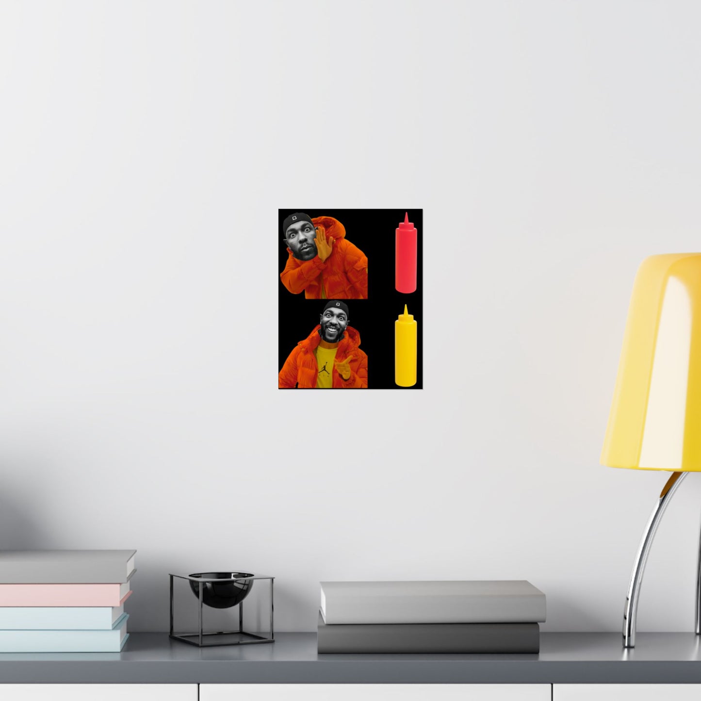 Kendrick Lamar MUSTARD Drake Meme - Matte Posters, Vibrant