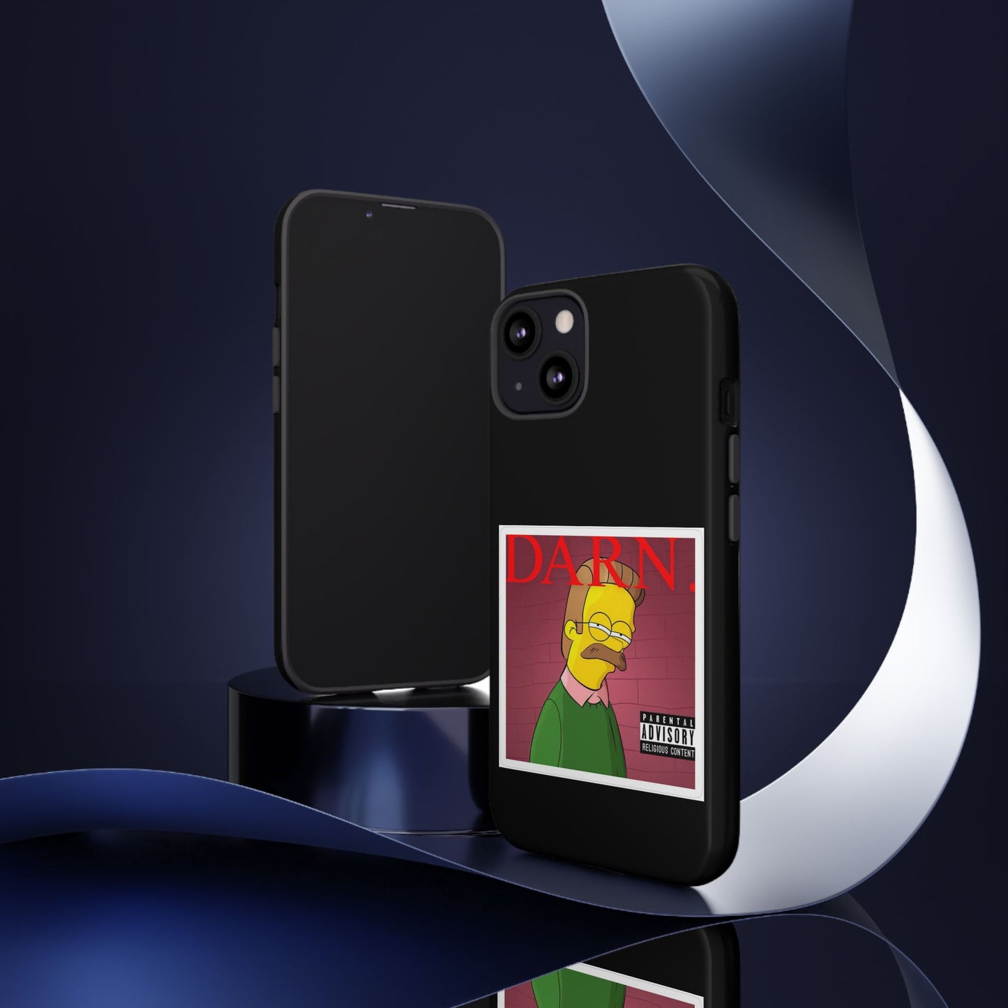 Kendrick Lamar X Simpsons "DARN" Ned Flanders Tough Phone Case – Funny Rap Mashup Cover for iPhone, Samsung, & More