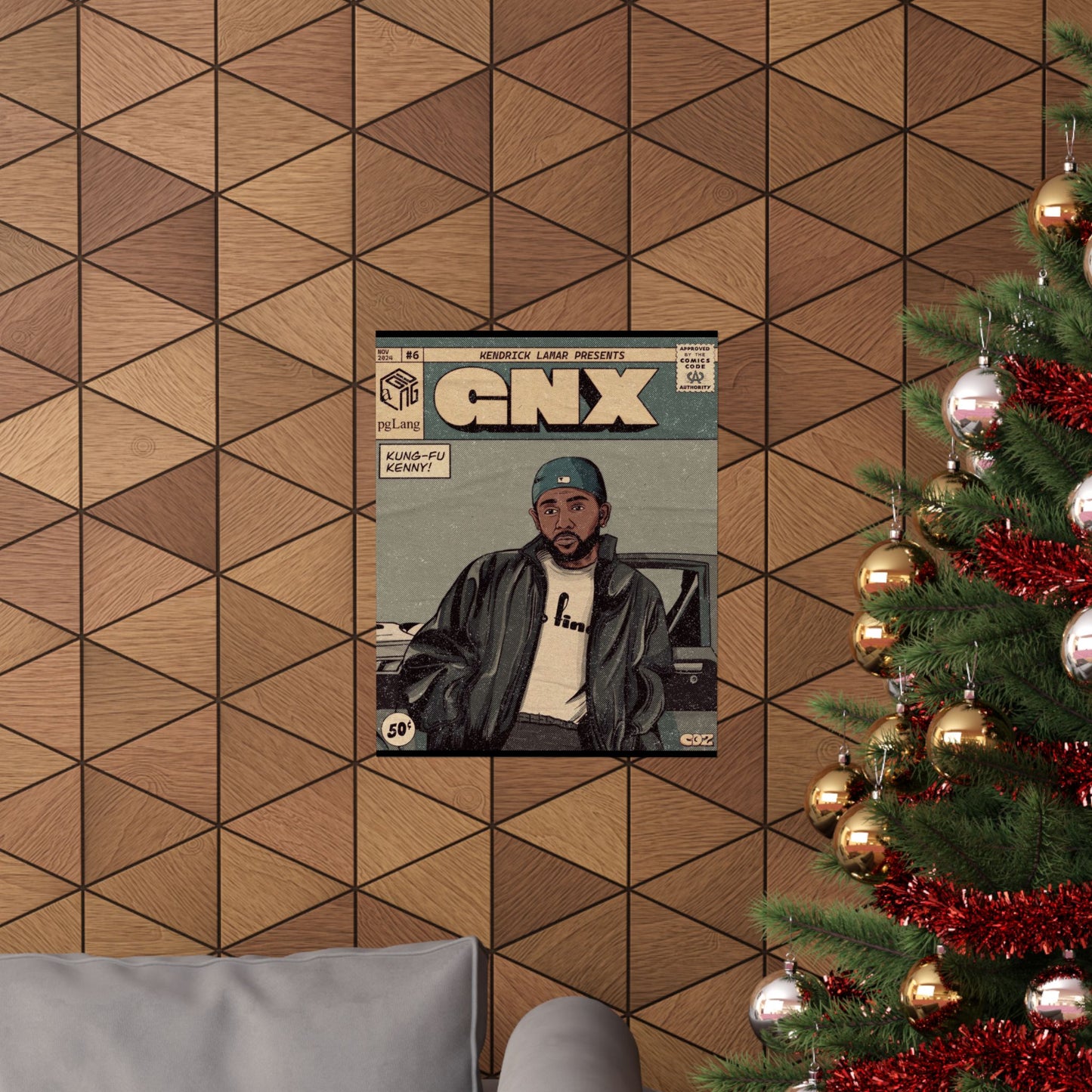 Kendrick Lamar "GNX" Comic Book Cover - Matte Poster – Wall Art Print | Hip-Hop Room Decor | Rap Album Cover Aesthetic