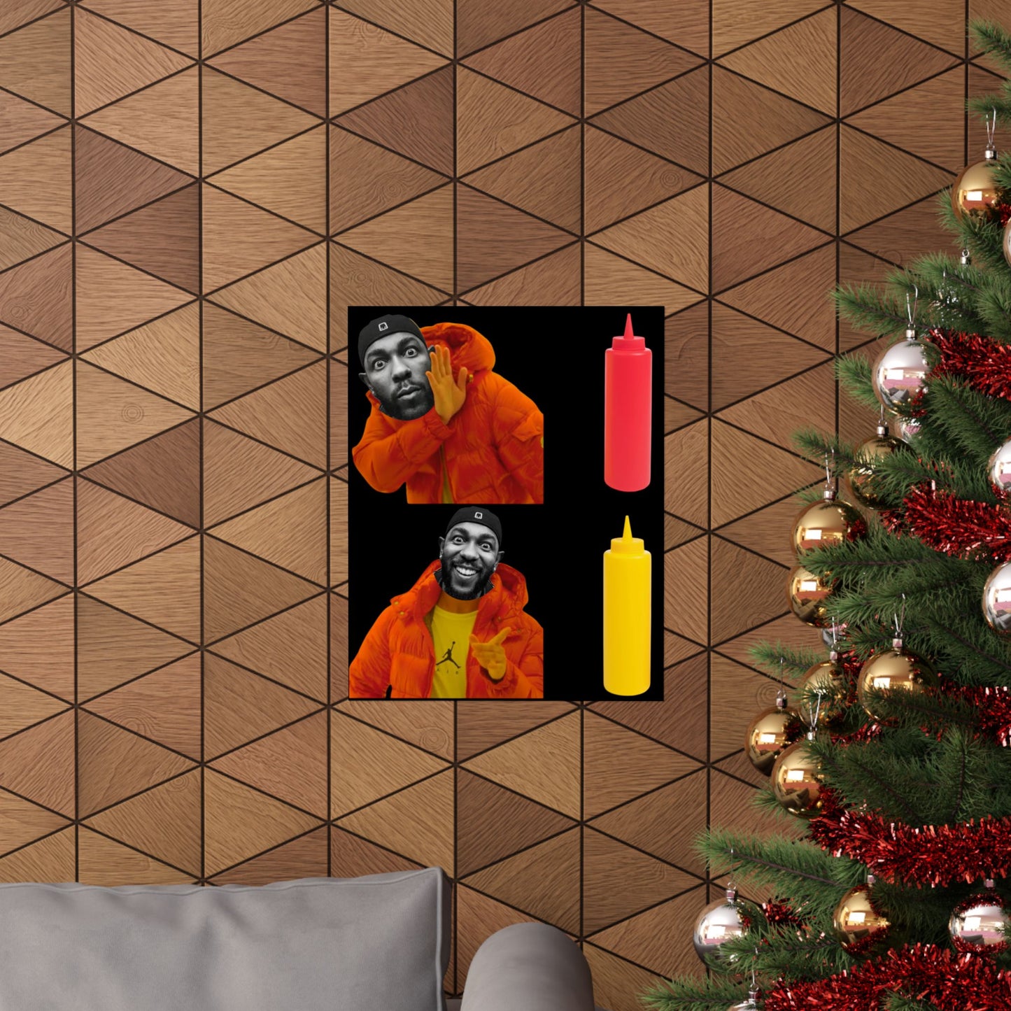Kendrick Lamar MUSTARD Drake Meme - Matte Posters, Vibrant