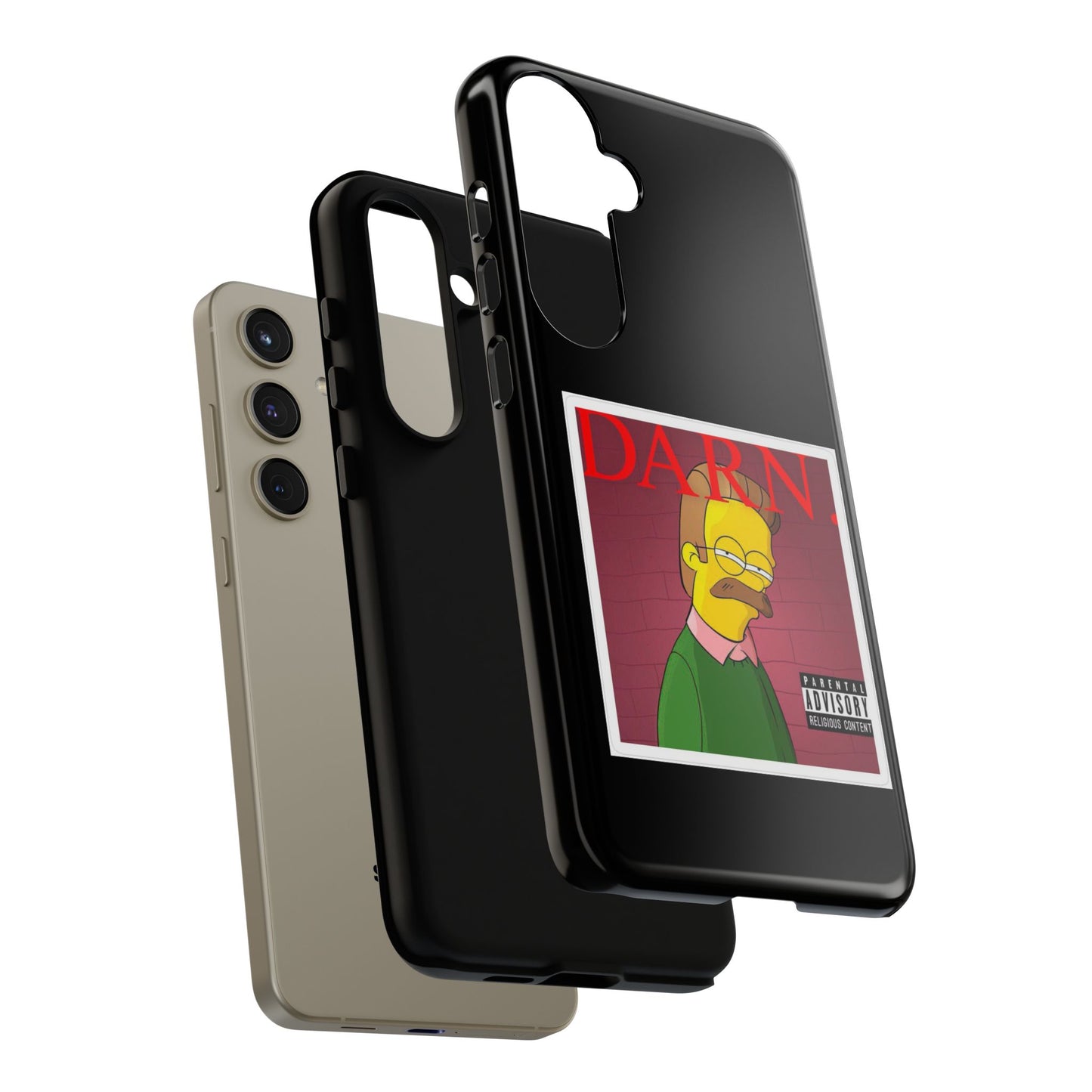 Kendrick Lamar X Simpsons "DARN" Ned Flanders Tough Phone Case – Funny Rap Mashup Cover for iPhone, Samsung, & More