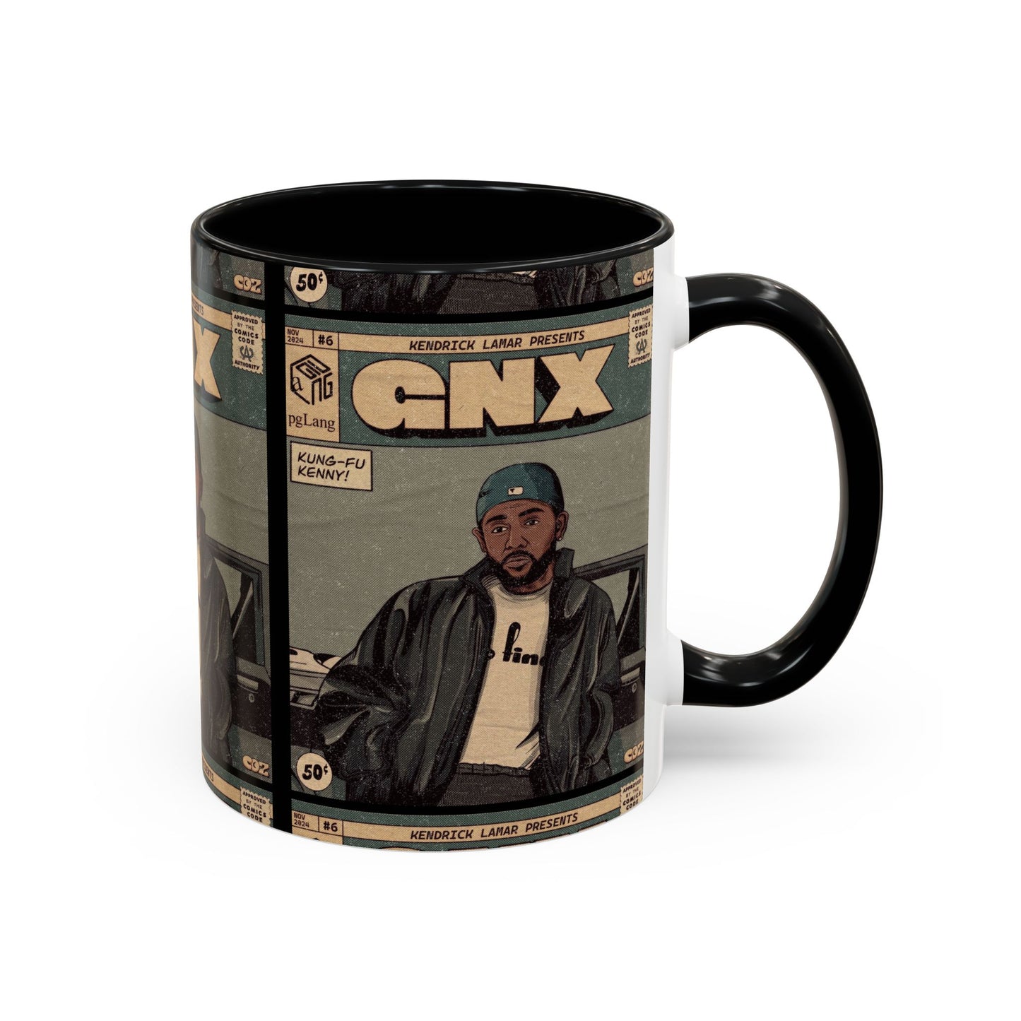 Kendrick Lamar "GNX" Comic Cover Mug – Hip-Hop Art Coffee Cup, Gift for Music Fans