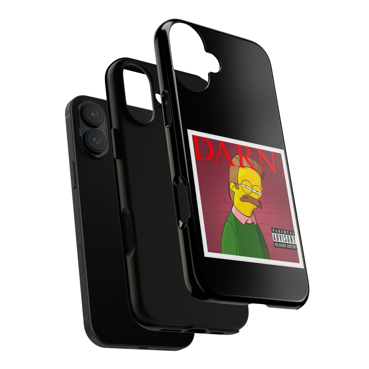 Kendrick Lamar X Simpsons "DARN" Ned Flanders Tough Phone Case – Funny Rap Mashup Cover for iPhone, Samsung, & More