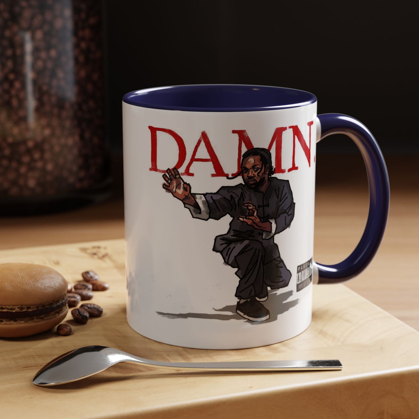 Kendrick Lamar “Kung Fu Kenny” DAMN Mug – Hip-Hop Coffee Cup, Artistic Fan Gift