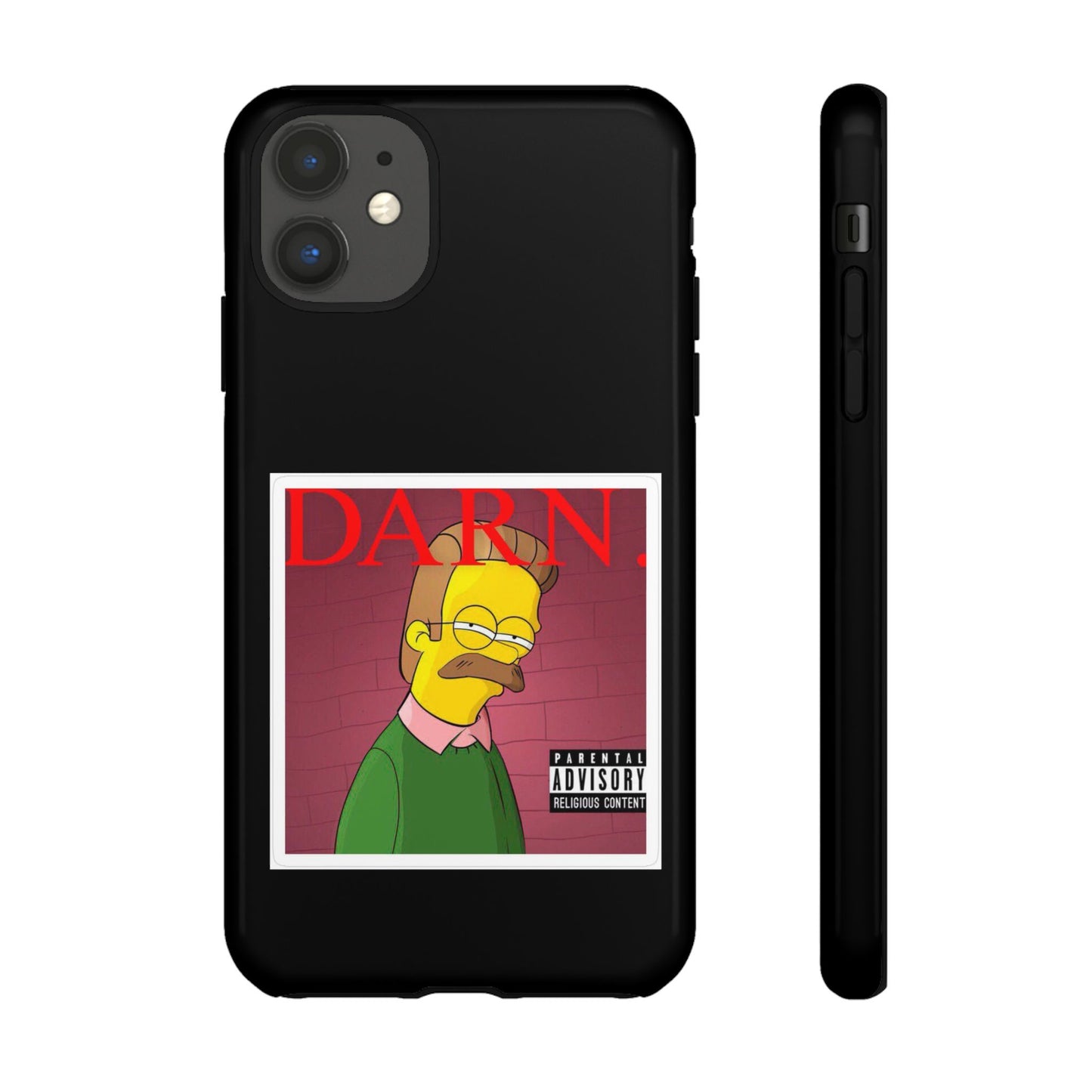 Kendrick Lamar X Simpsons "DARN" Ned Flanders Tough Phone Case – Funny Rap Mashup Cover for iPhone, Samsung, & More