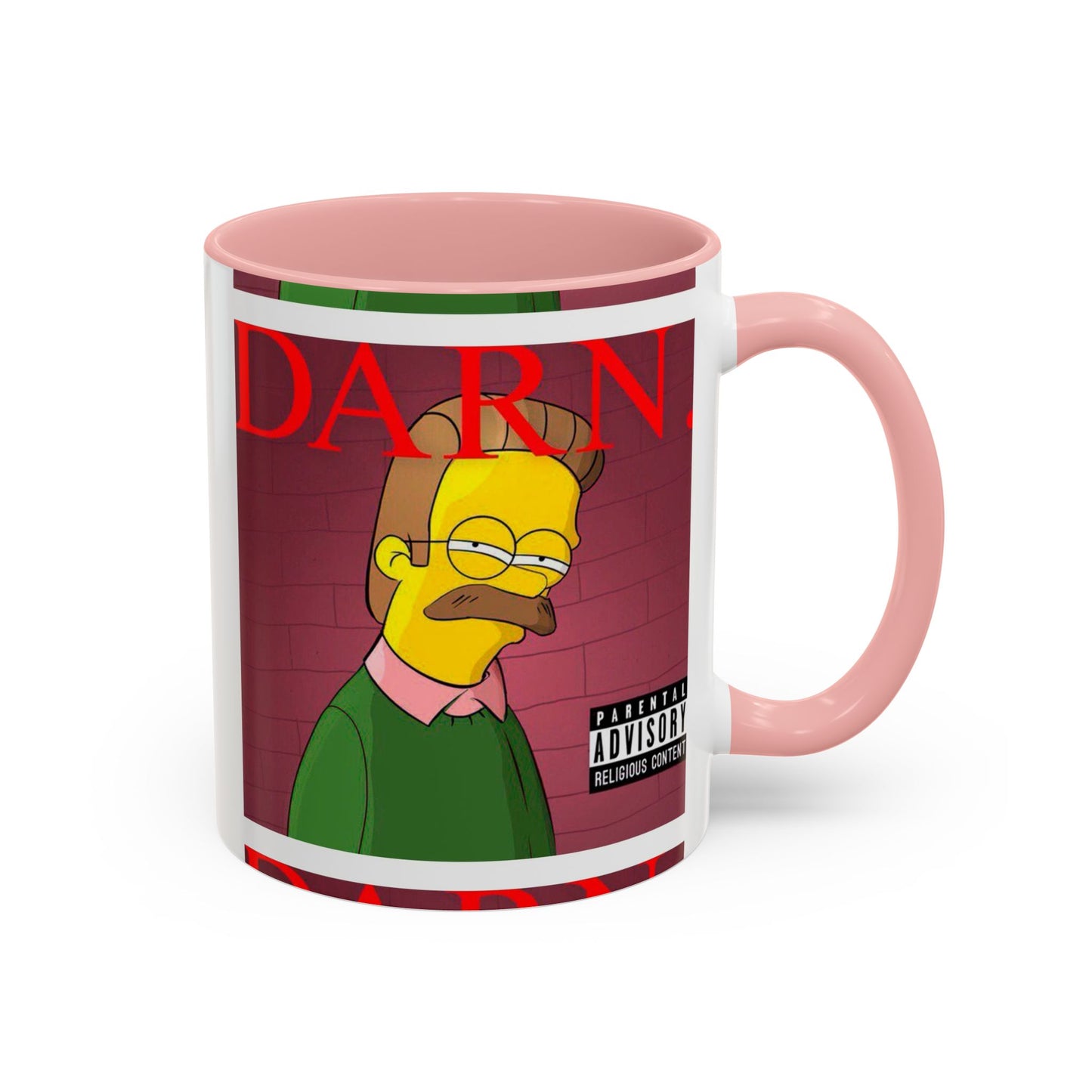 Kendrick Lamar x Simpsons "DARN" Ned Flanders Mashup Mug – Funny Hip Hop Accent Coffee Cup – 11oz & 15oz