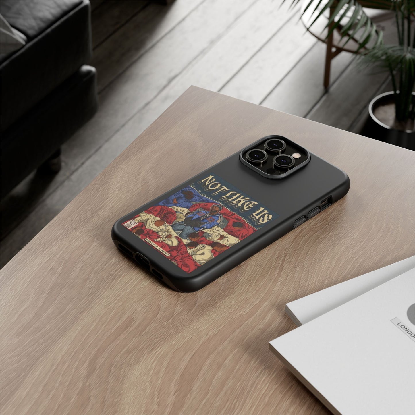 Kendrick Lamar "Not Like Us" Comic Book Cover Tough Phone Case – Hip Hop Art, Shockproof Dual-Layer Protection