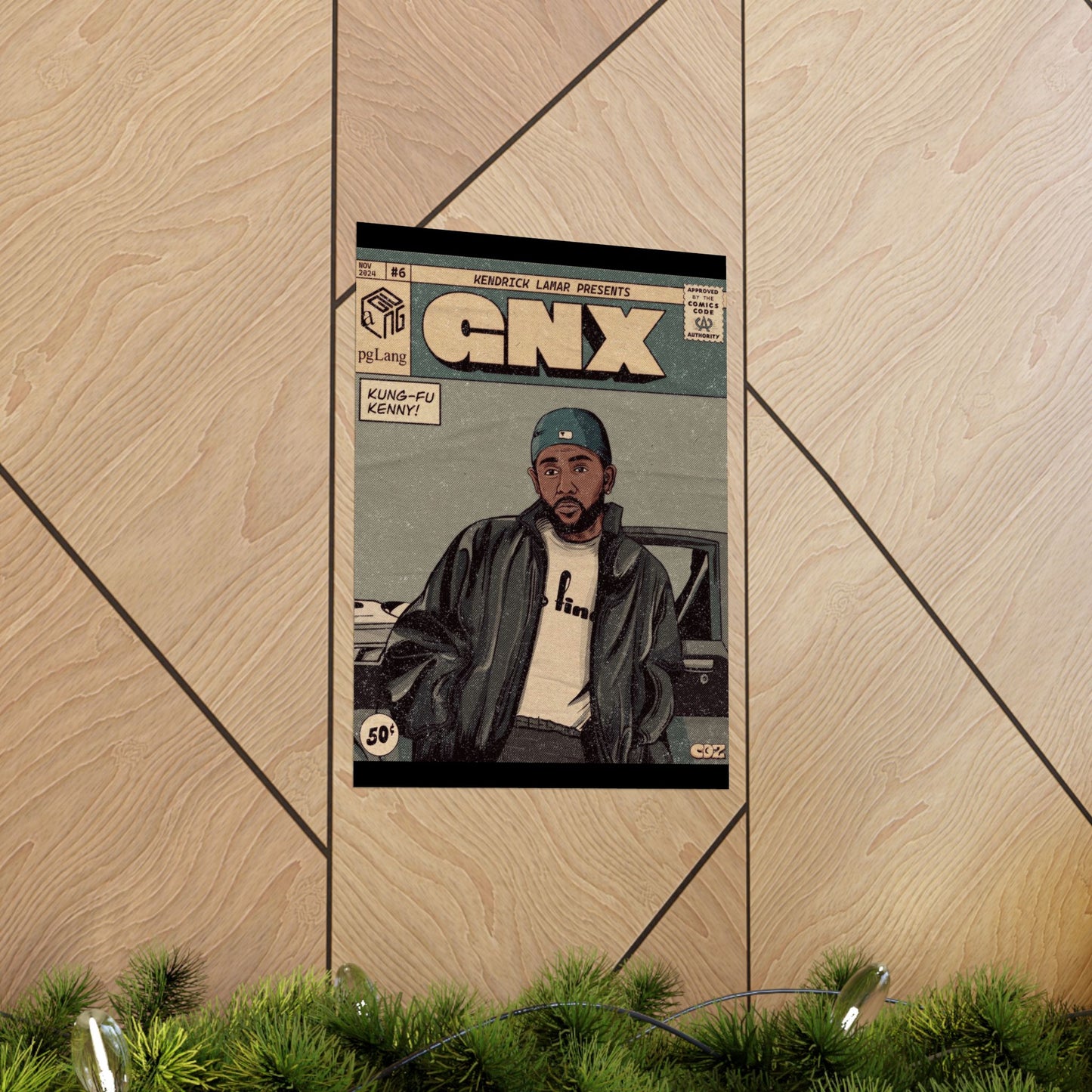 Kendrick Lamar "GNX" Comic Book Cover - Matte Poster – Wall Art Print | Hip-Hop Room Decor | Rap Album Cover Aesthetic