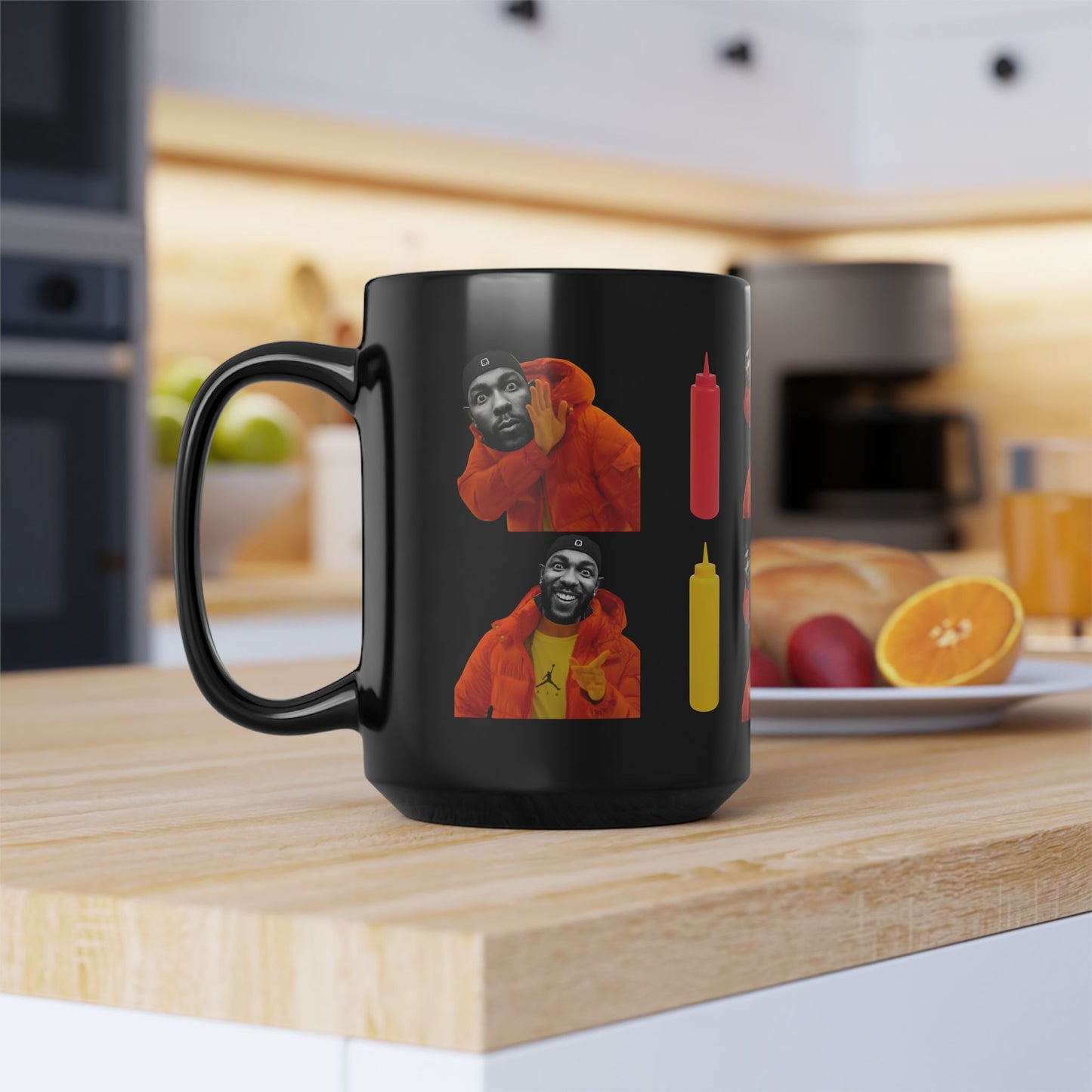 Kendrick Lamar MUSTARD Drake Meme - Mug, Black (11oz, 15oz)