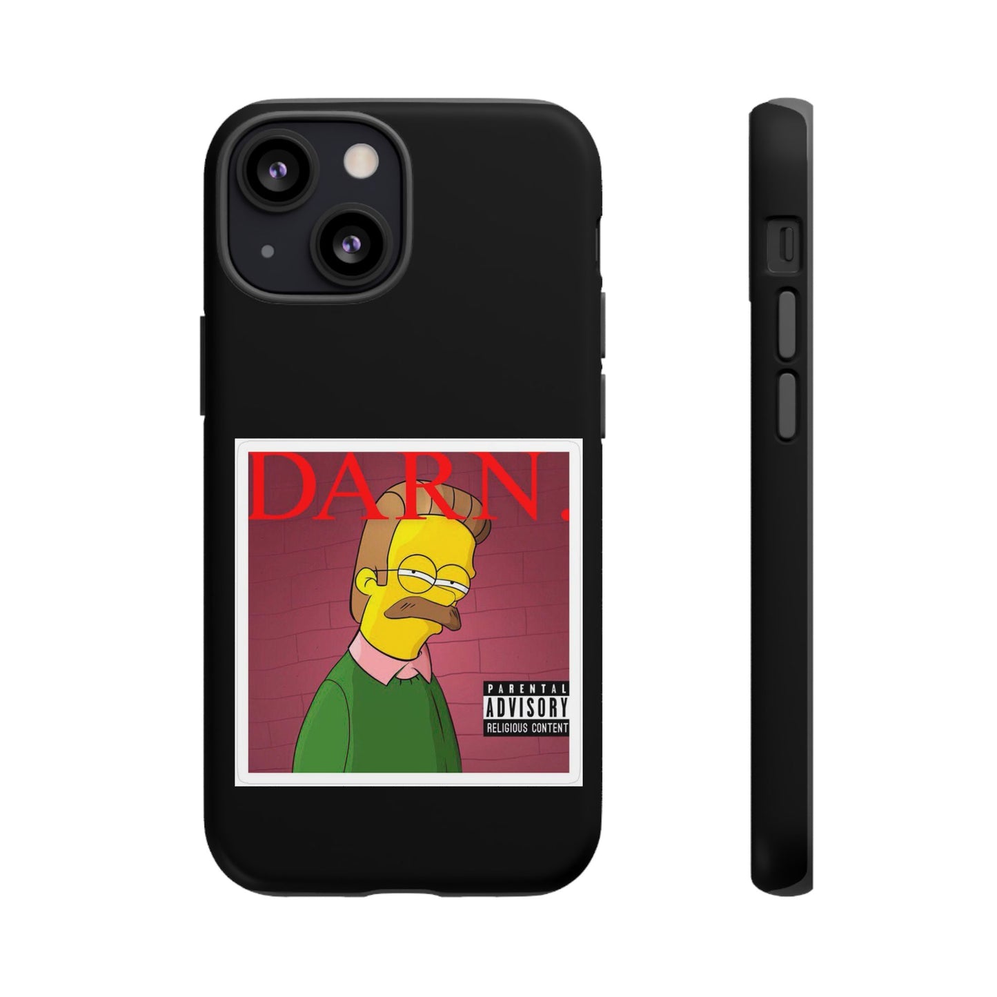 Kendrick Lamar X Simpsons "DARN" Ned Flanders Tough Phone Case – Funny Rap Mashup Cover for iPhone, Samsung, & More