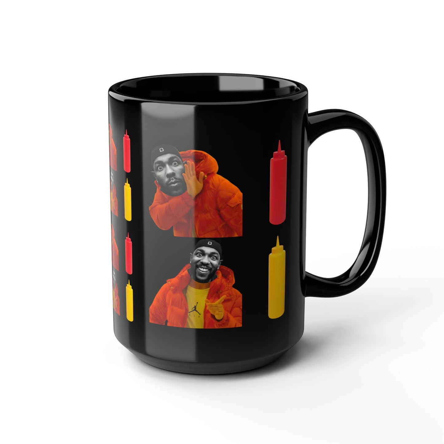 Kendrick Lamar MUSTARD Drake Meme - Mug, Black (11oz, 15oz)