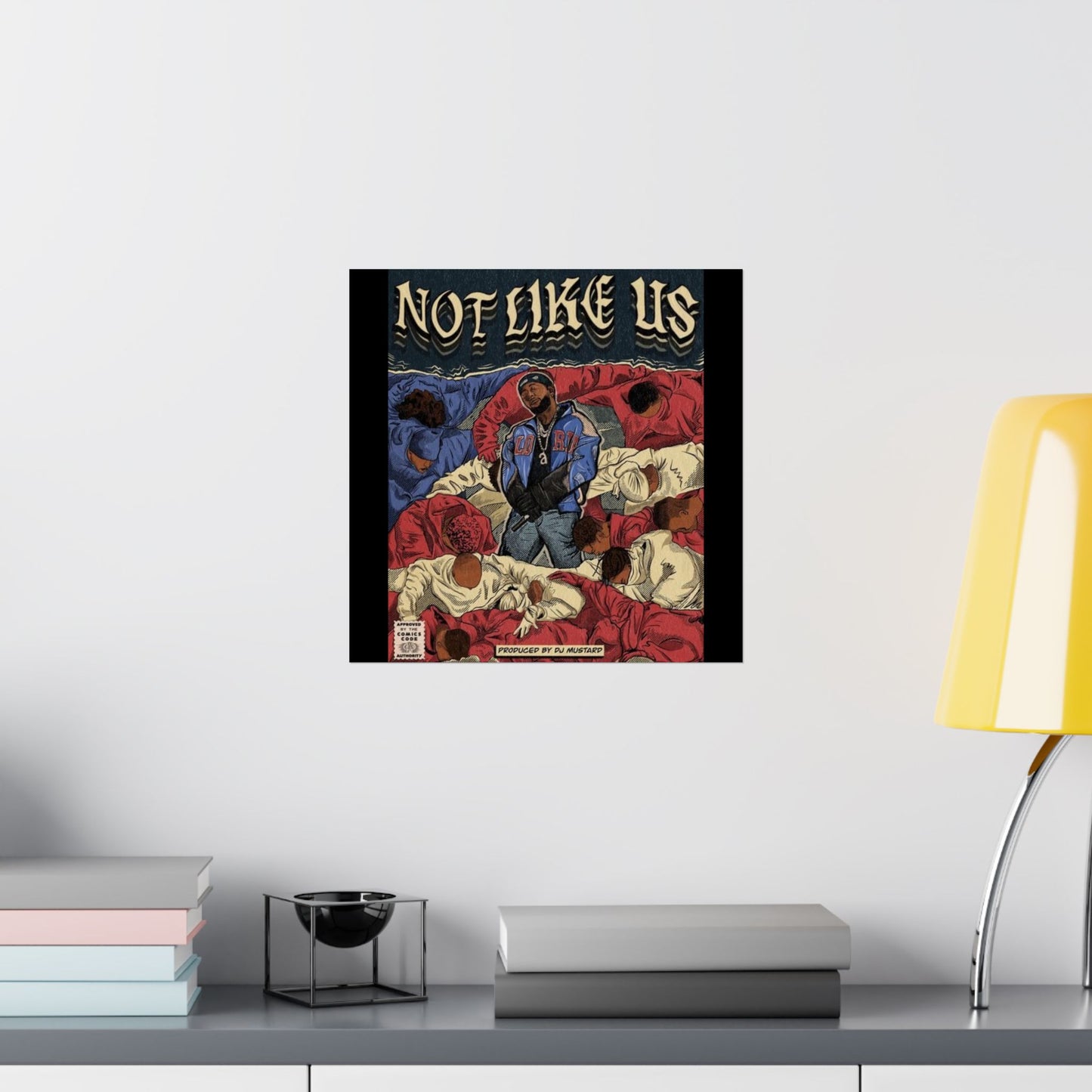 Kendrick Lamar "Not Like Us" Comic Book Cover - Matte Poster – Hip Hop Wall Art, Music Legend Print, Matte Finish Poster for Home & Office Decor