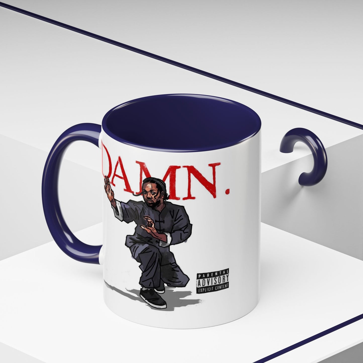 Kendrick Lamar “Kung Fu Kenny” DAMN Mug – Hip-Hop Coffee Cup, Artistic Fan Gift