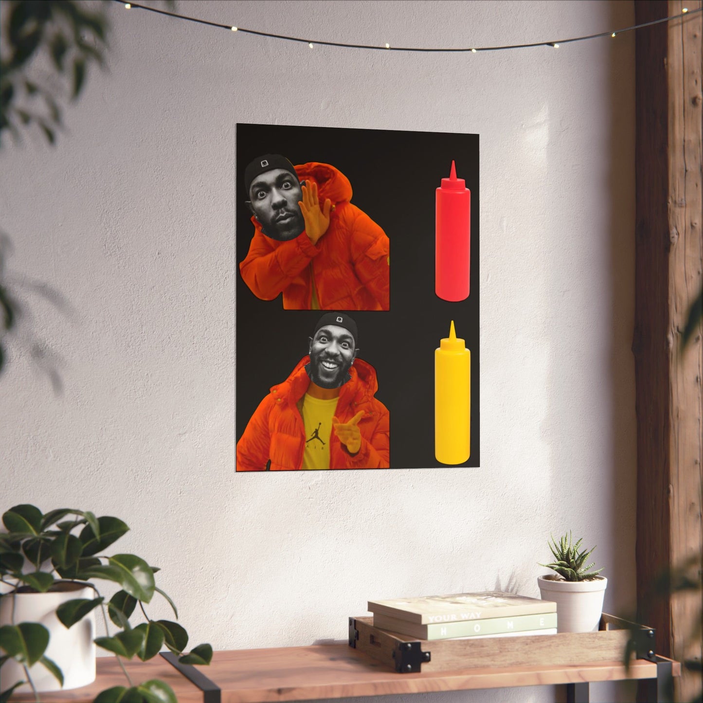 Kendrick Lamar MUSTARD Drake Meme - Matte Posters, Vibrant