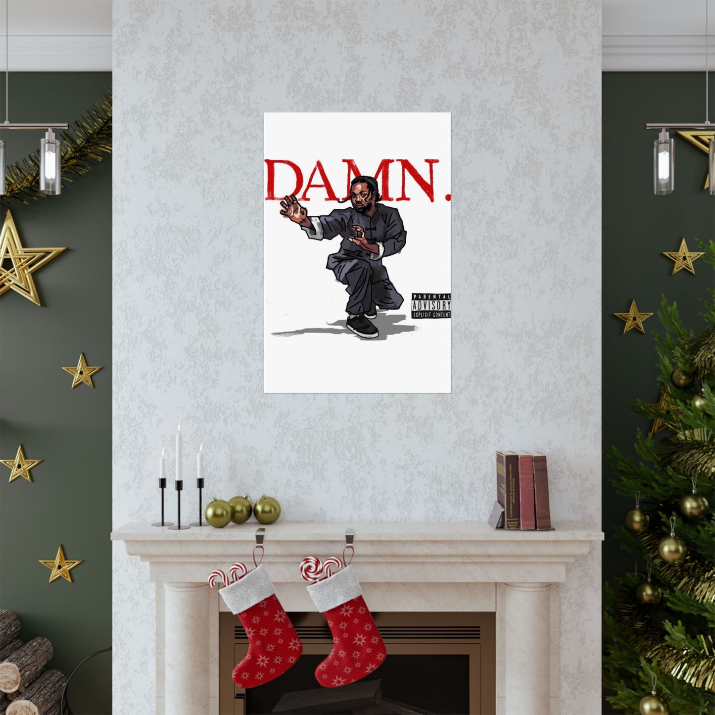 Kendrick Lamar "Kung Fu Kenny" DAMN Album - Matte Poster - Art Print – Hip Hop Matte Wall Decor – Rap Music Fan Gift