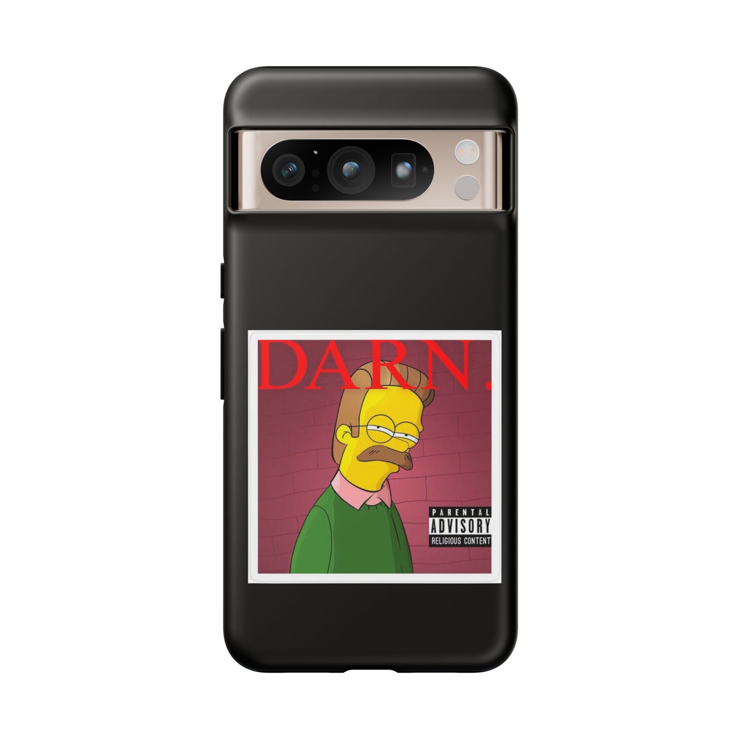 Kendrick Lamar X Simpsons "DARN" Ned Flanders Tough Phone Case – Funny Rap Mashup Cover for iPhone, Samsung, & More