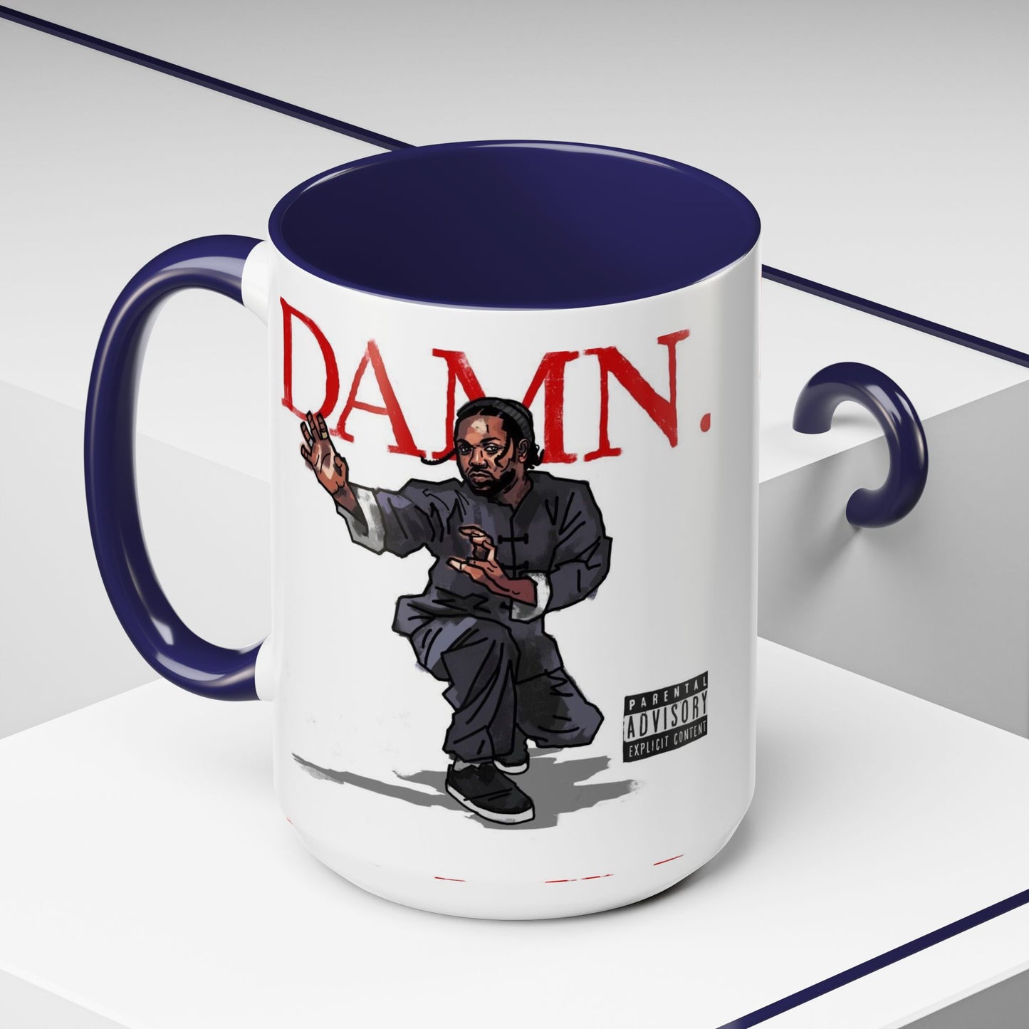 Kendrick Lamar “Kung Fu Kenny” DAMN Mug – Hip-Hop Coffee Cup, Artistic Fan Gift