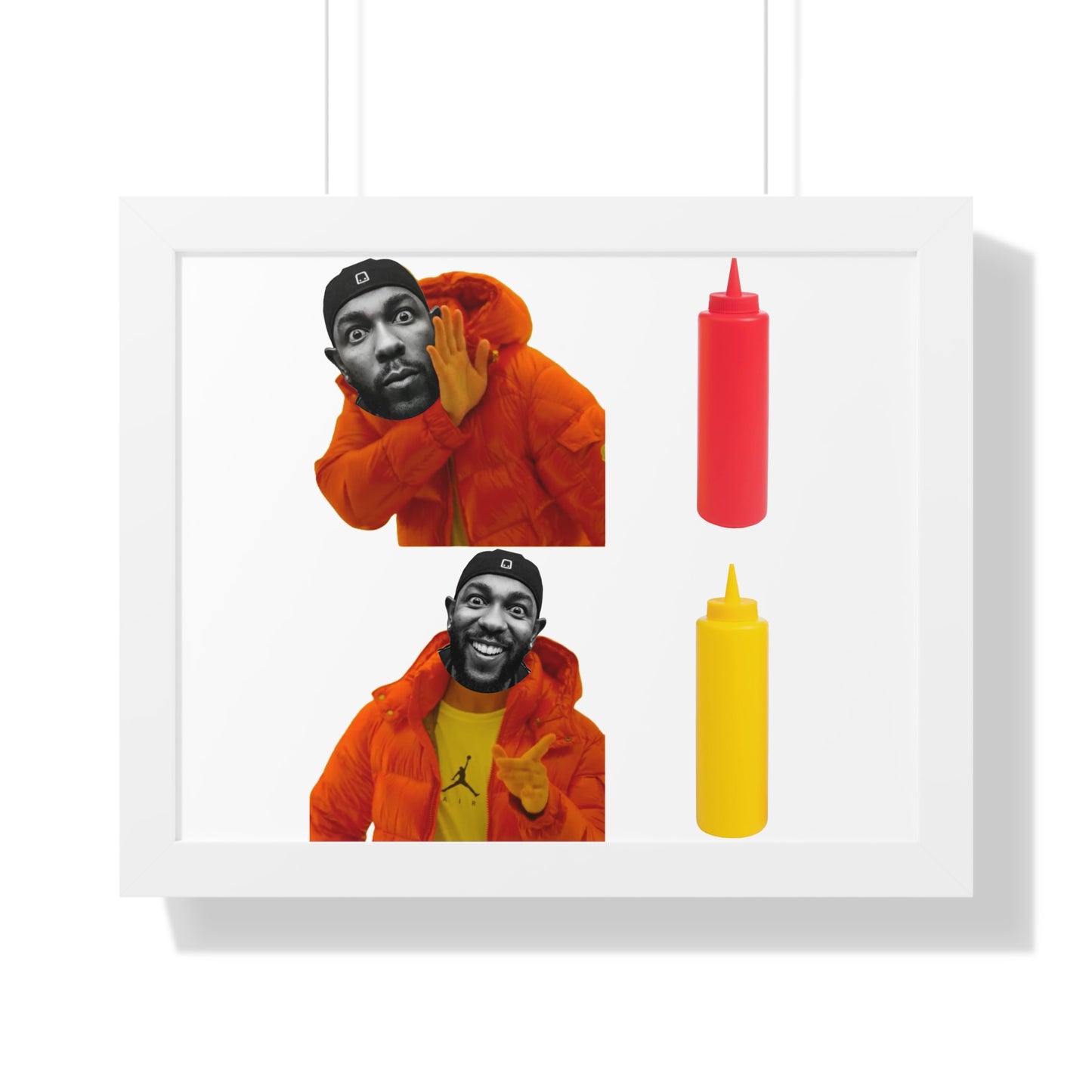 Kendrick Lamar MUSTARD Drake Meme - Framed Poster