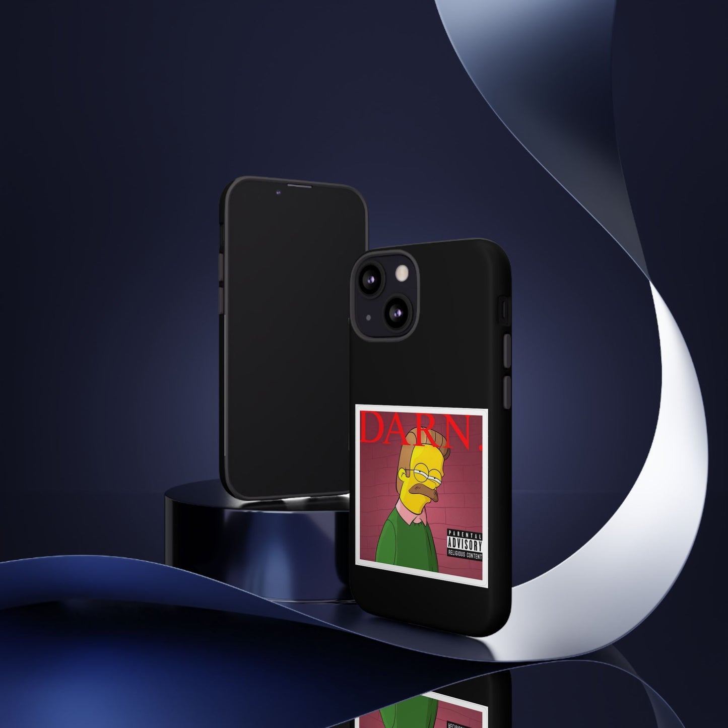 Kendrick Lamar X Simpsons "DARN" Ned Flanders Tough Phone Case – Funny Rap Mashup Cover for iPhone, Samsung, & More
