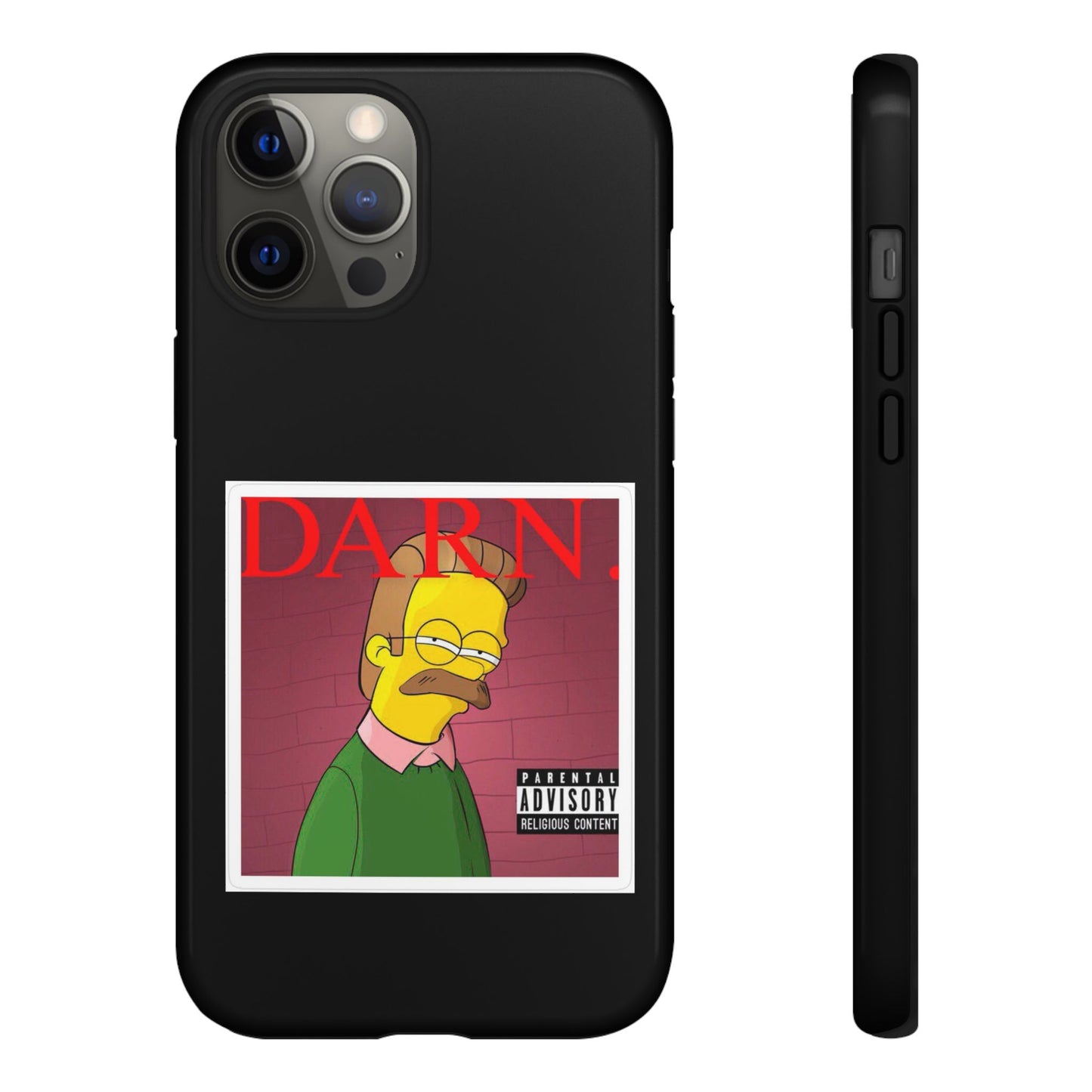 Kendrick Lamar X Simpsons "DARN" Ned Flanders Tough Phone Case – Funny Rap Mashup Cover for iPhone, Samsung, & More