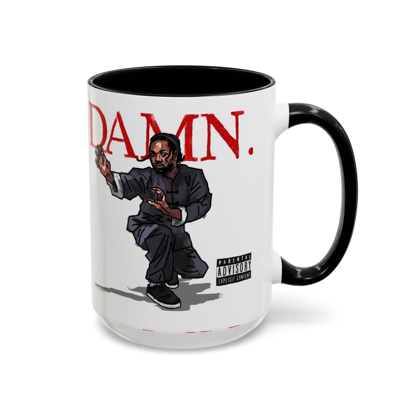 Kendrick Lamar “Kung Fu Kenny” DAMN Mug – Hip-Hop Coffee Cup, Artistic Fan Gift