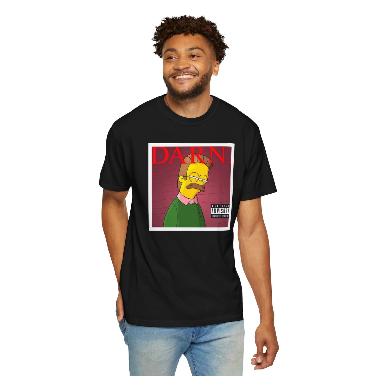 Kendrick Lamar X Simpsons 'Darn' Ned Flanders Mashup - T-shirt, Graphic Tee, Unisex