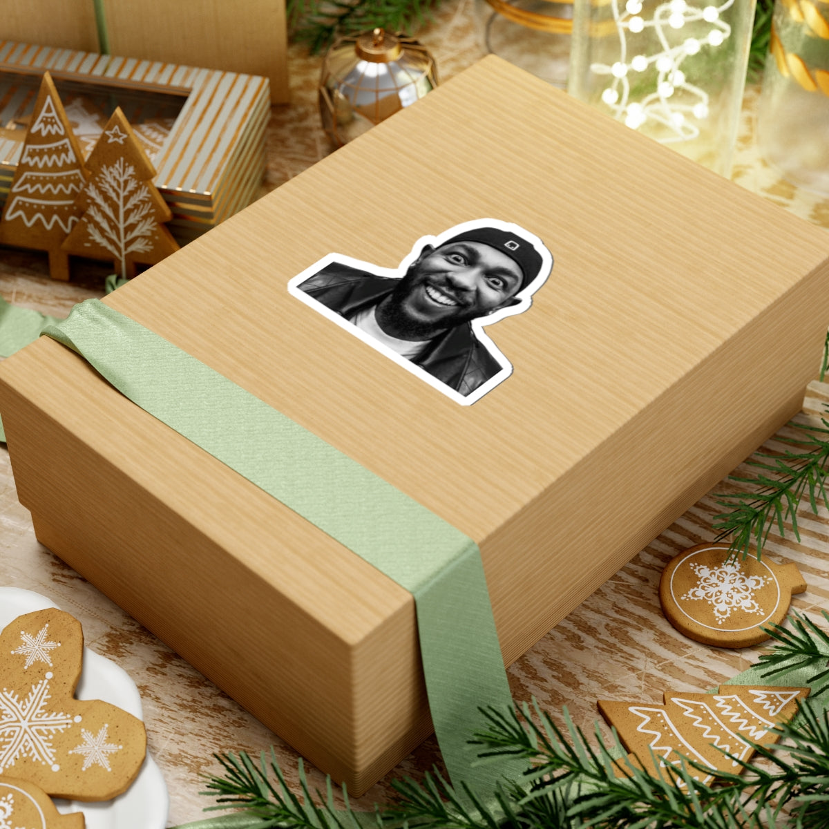 Kendrick Lamar Meme Face Mustard - Sticker Kiss-Cut