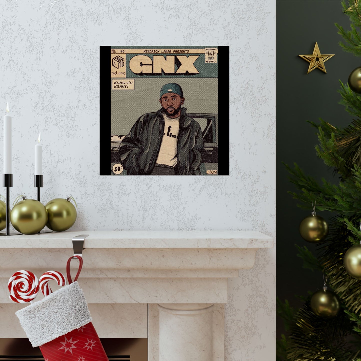 Kendrick Lamar "GNX" Comic Book Cover - Matte Poster – Wall Art Print | Hip-Hop Room Decor | Rap Album Cover Aesthetic
