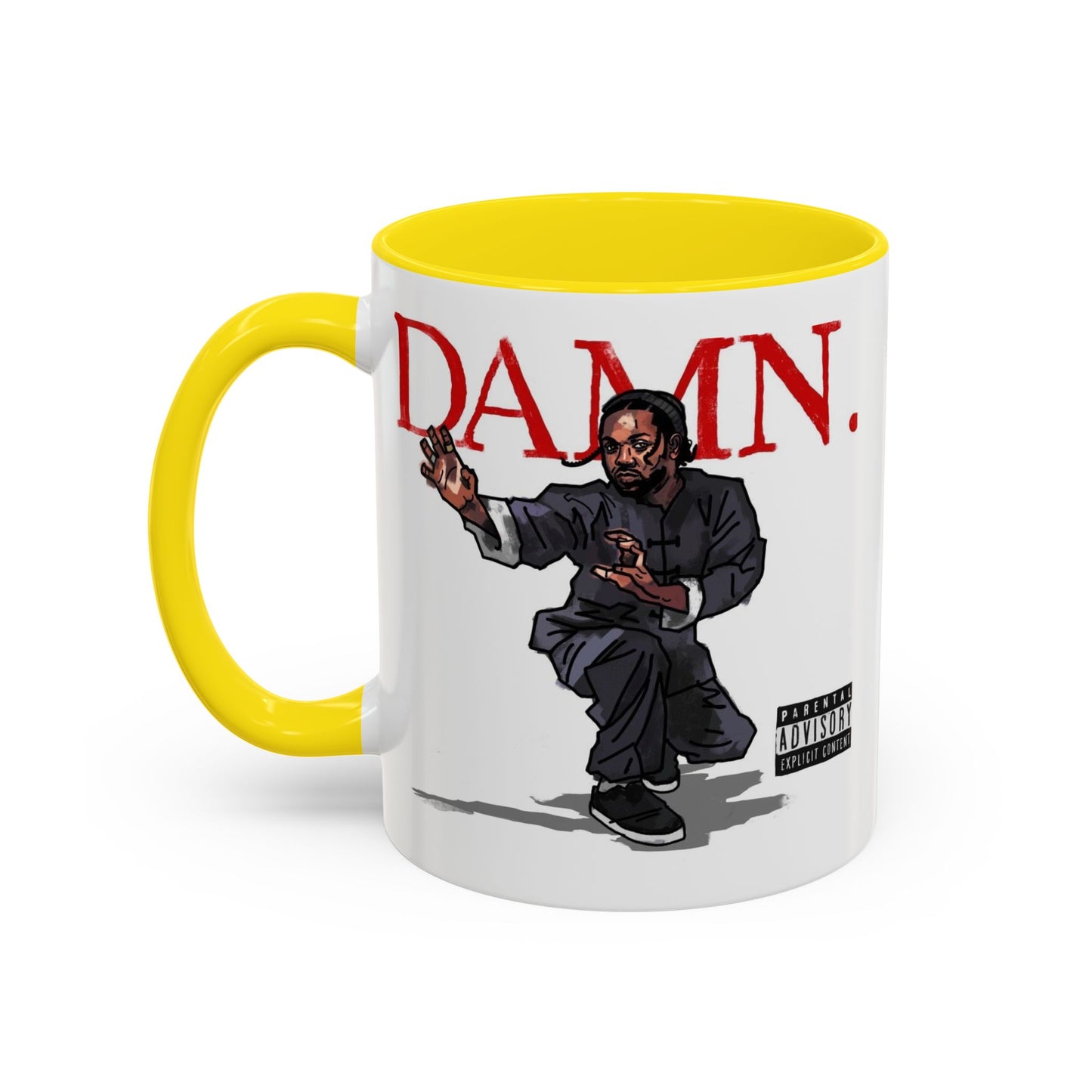 Kendrick Lamar “Kung Fu Kenny” DAMN Mug – Hip-Hop Coffee Cup, Artistic Fan Gift