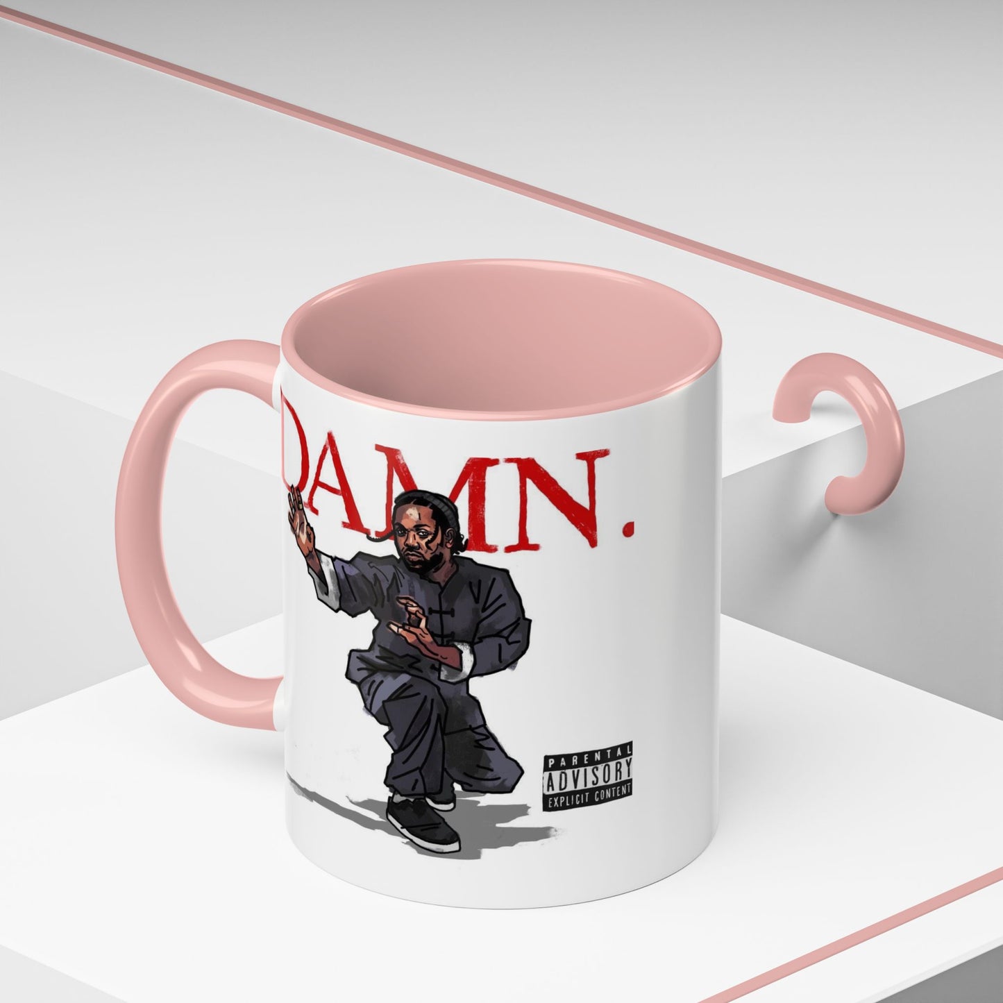 Kendrick Lamar “Kung Fu Kenny” DAMN Mug – Hip-Hop Coffee Cup, Artistic Fan Gift