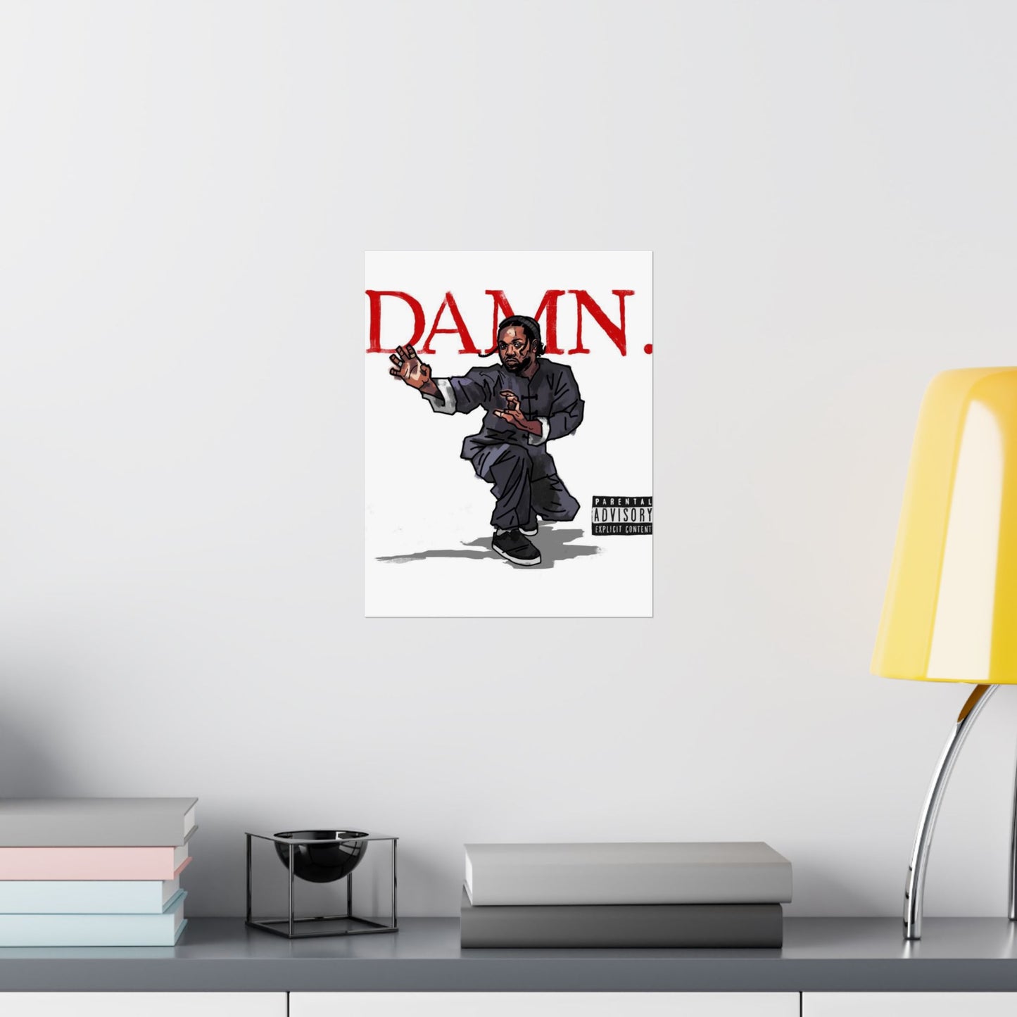 Kendrick Lamar "Kung Fu Kenny" DAMN Album - Matte Poster - Art Print – Hip Hop Matte Wall Decor – Rap Music Fan Gift