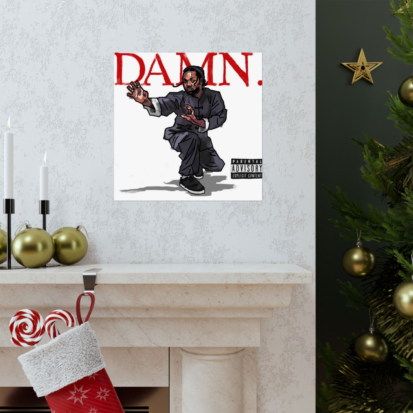 Kendrick Lamar "Kung Fu Kenny" DAMN Album - Matte Poster - Art Print – Hip Hop Matte Wall Decor – Rap Music Fan Gift