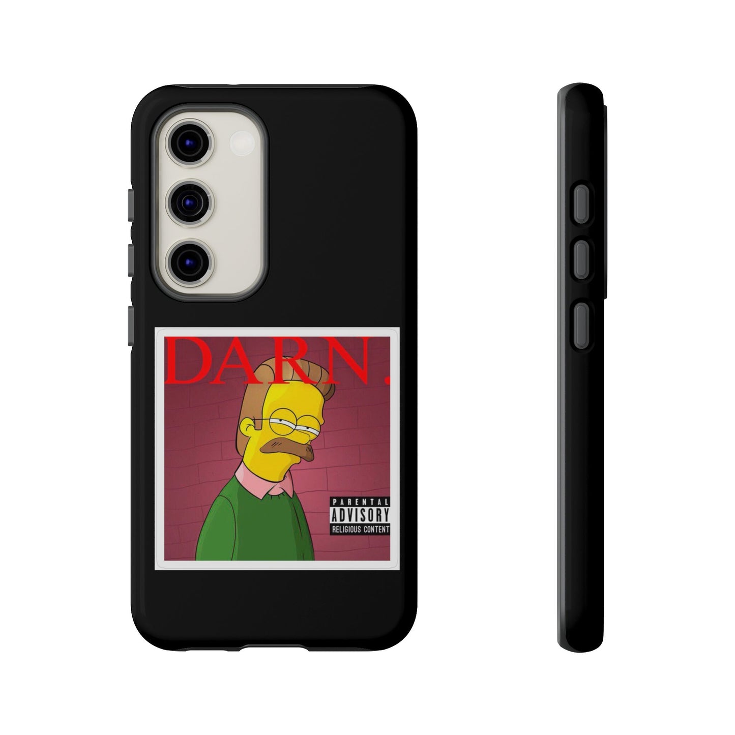 Kendrick Lamar X Simpsons "DARN" Ned Flanders Tough Phone Case – Funny Rap Mashup Cover for iPhone, Samsung, & More