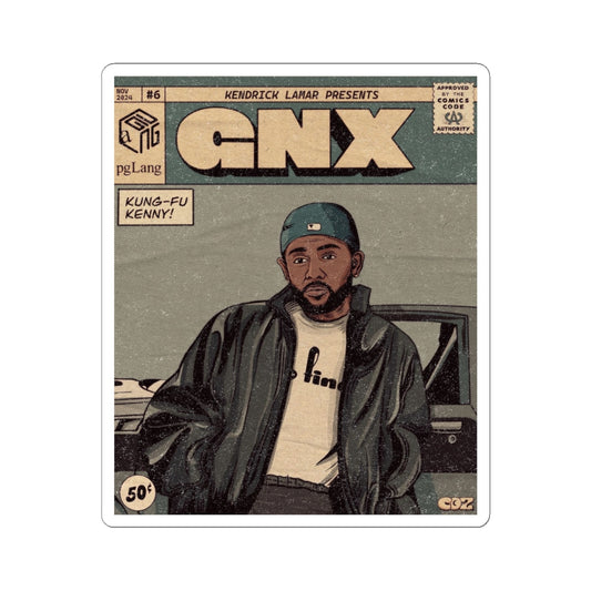 Kendrick Lamar "GNX" Comic Book Cover - Stickers, Kiss-Cut