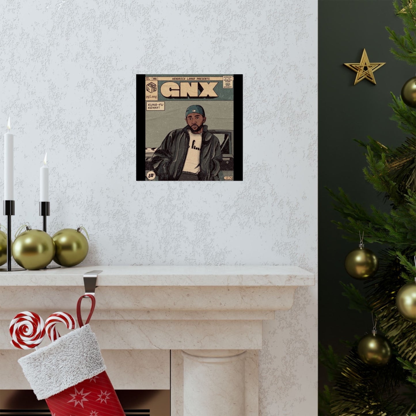 Kendrick Lamar "GNX" Comic Book Cover - Matte Poster – Wall Art Print | Hip-Hop Room Decor | Rap Album Cover Aesthetic