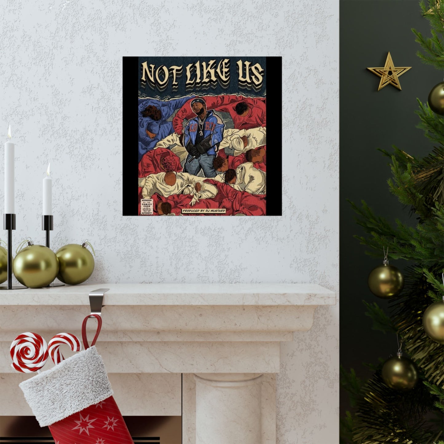 Kendrick Lamar "Not Like Us" Comic Book Cover - Matte Poster – Hip Hop Wall Art, Music Legend Print, Matte Finish Poster for Home & Office Decor
