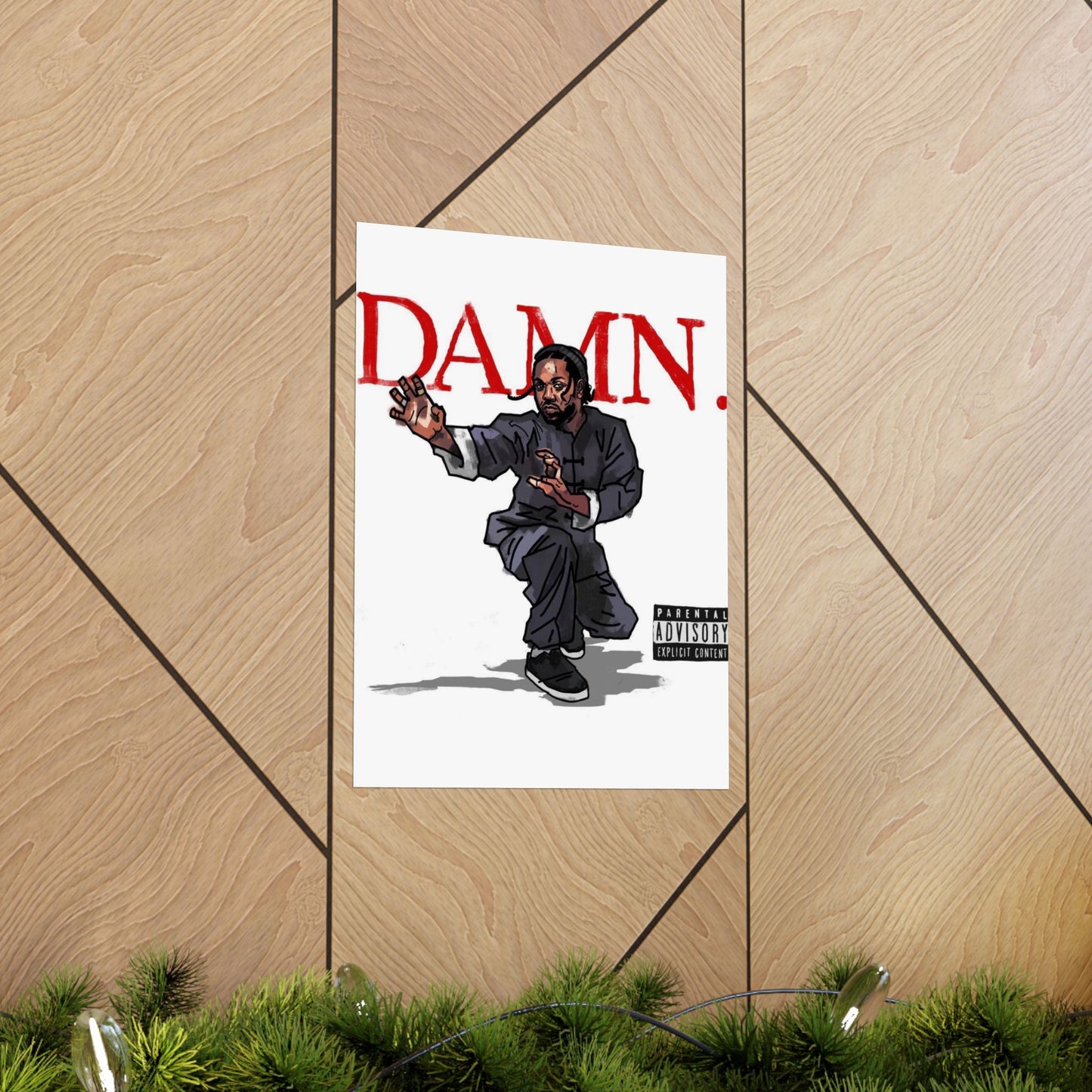 Kendrick Lamar "Kung Fu Kenny" DAMN Album - Matte Poster - Art Print – Hip Hop Matte Wall Decor – Rap Music Fan Gift