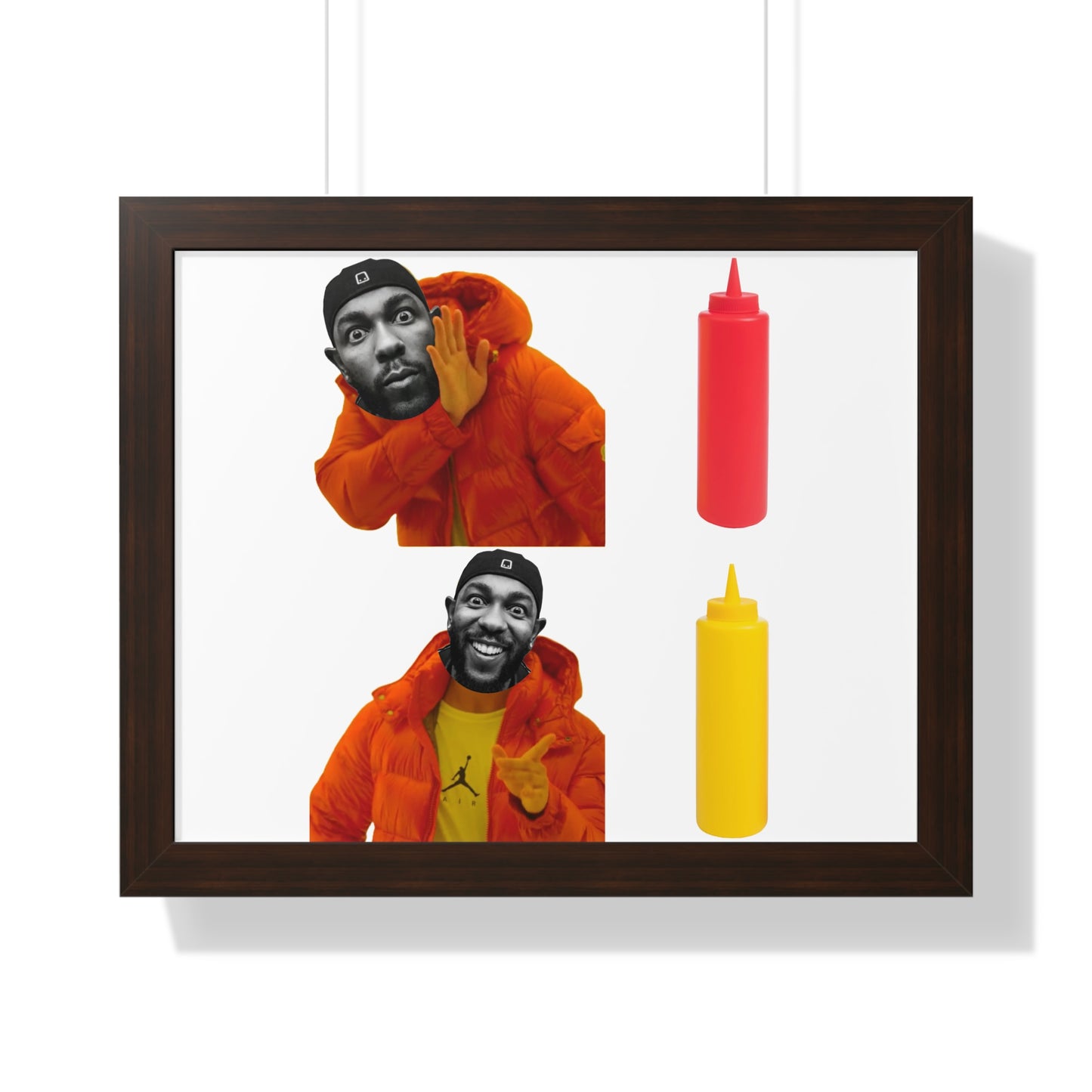Kendrick Lamar MUSTARD Drake Meme - Framed Poster