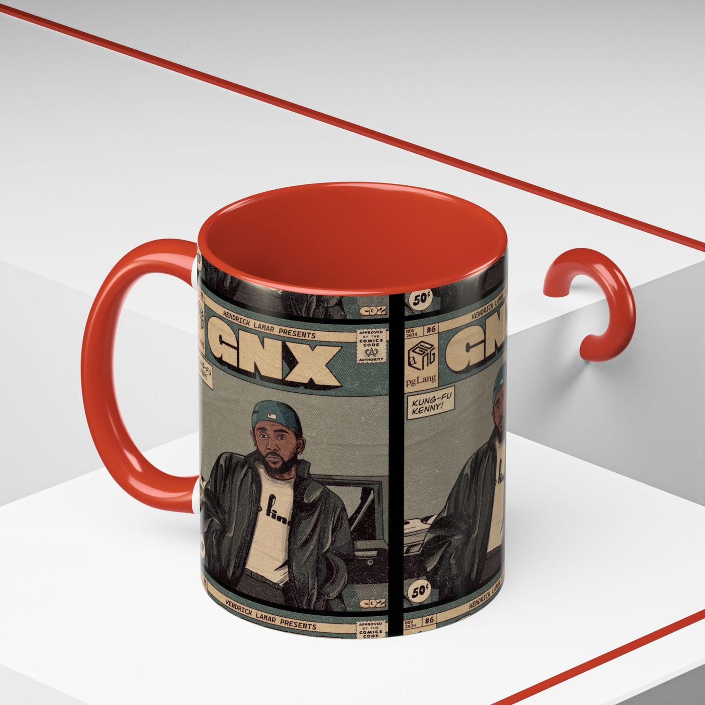 Kendrick Lamar "GNX" Comic Cover Mug – Hip-Hop Art Coffee Cup, Gift for Music Fans