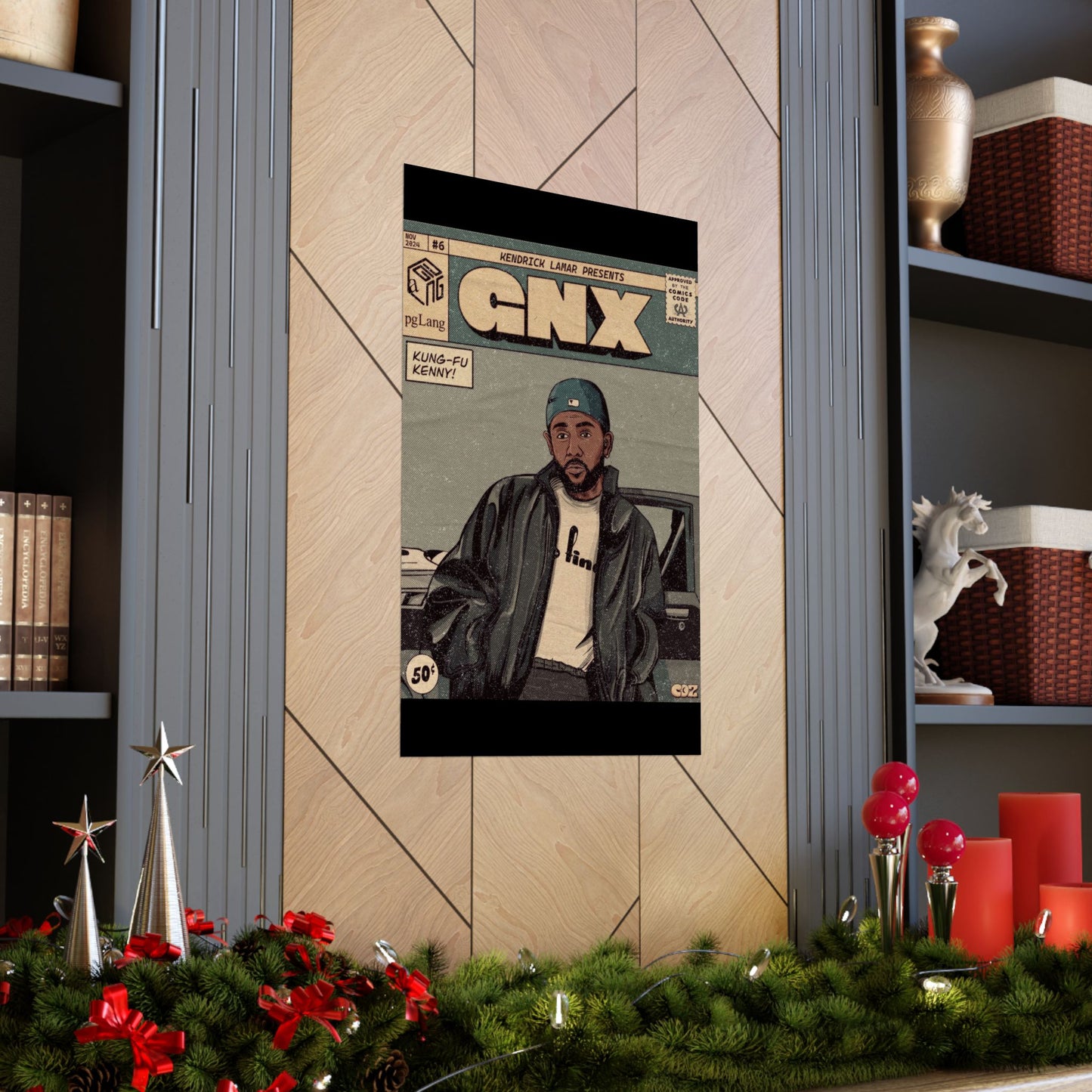 Kendrick Lamar "GNX" Comic Book Cover - Matte Poster – Wall Art Print | Hip-Hop Room Decor | Rap Album Cover Aesthetic