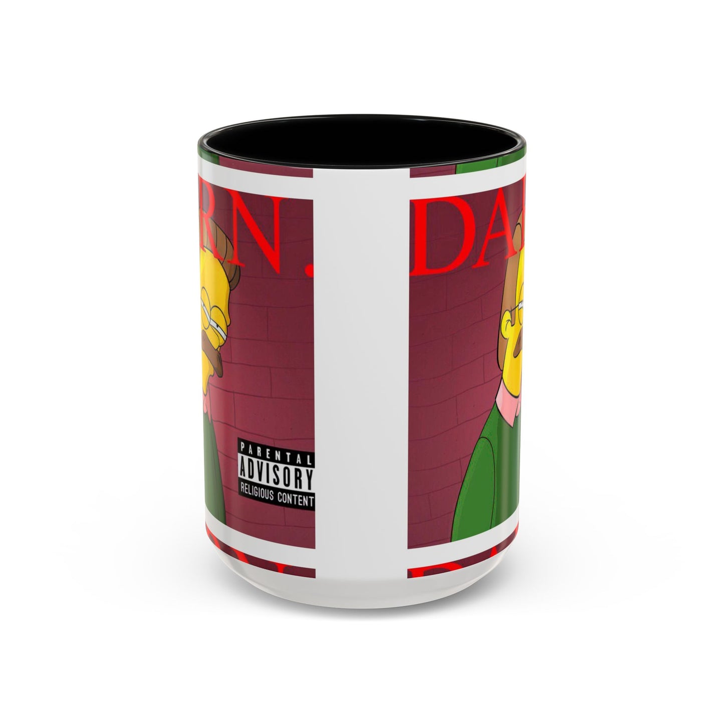 Kendrick Lamar x Simpsons "DARN" Ned Flanders Mashup Mug – Funny Hip Hop Accent Coffee Cup – 11oz & 15oz
