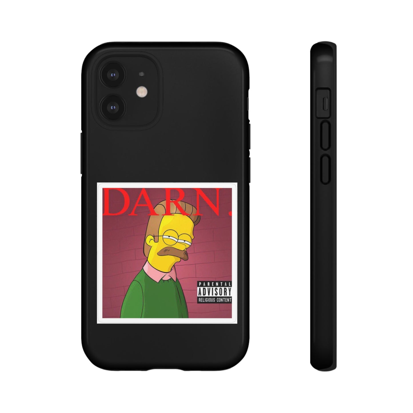 Kendrick Lamar X Simpsons "DARN" Ned Flanders Tough Phone Case – Funny Rap Mashup Cover for iPhone, Samsung, & More