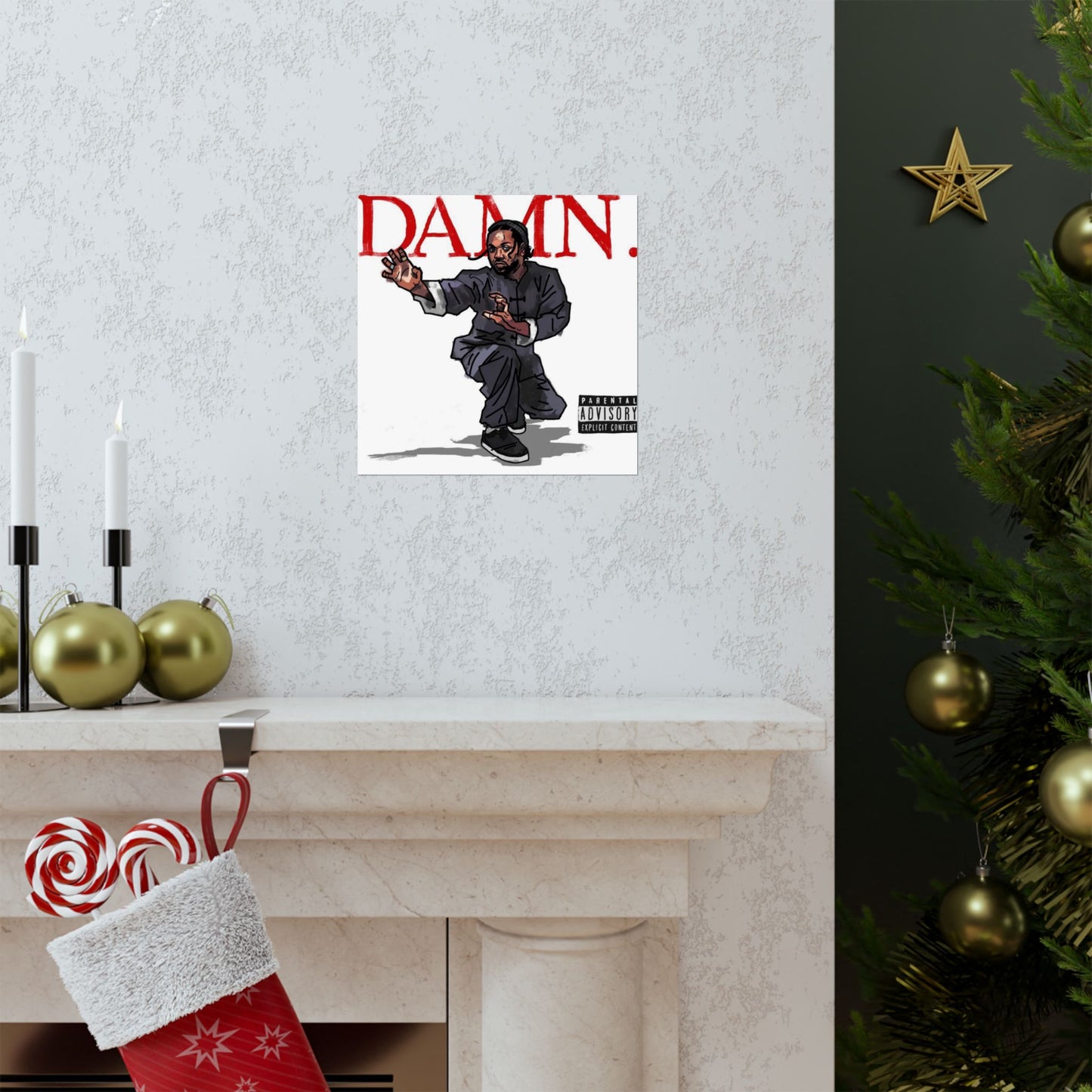 Kendrick Lamar "Kung Fu Kenny" DAMN Album - Matte Poster - Art Print – Hip Hop Matte Wall Decor – Rap Music Fan Gift