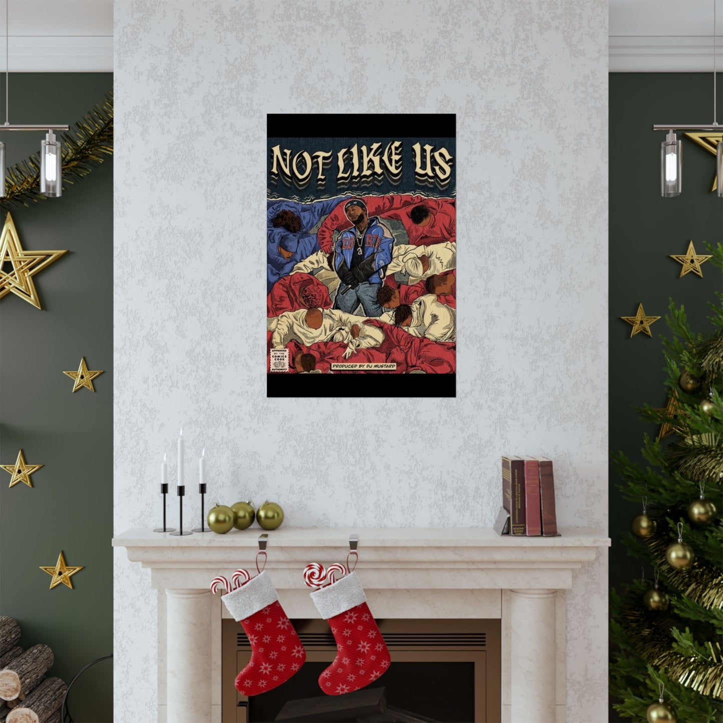 Kendrick Lamar "Not Like Us" Comic Book Cover - Matte Poster – Hip Hop Wall Art, Music Legend Print, Matte Finish Poster for Home & Office Decor