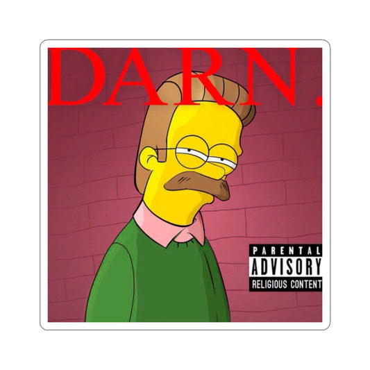 Kendrick Lamar X Simpsons "DARN" Ned Flanders Mashup - Stickers, Kiss-Cut