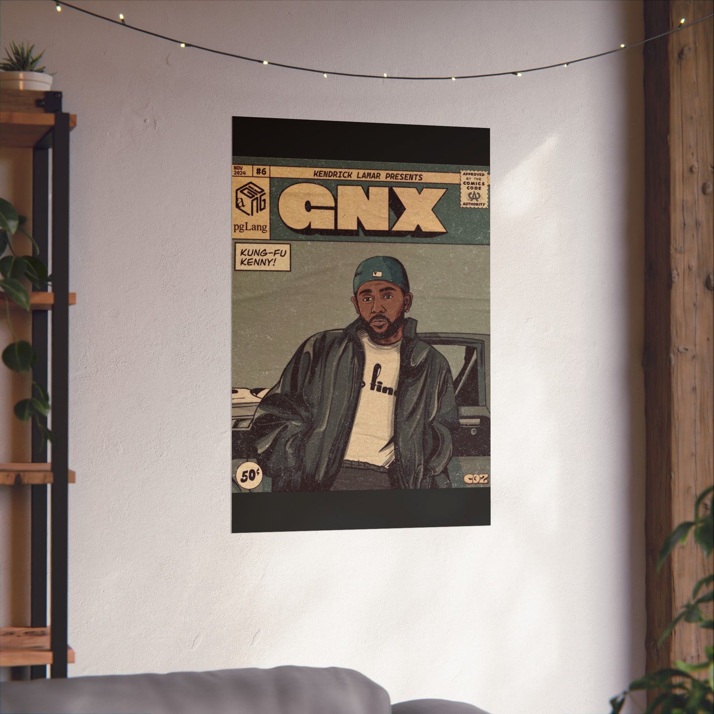 Kendrick Lamar "GNX" Comic Book Cover - Matte Poster – Wall Art Print | Hip-Hop Room Decor | Rap Album Cover Aesthetic